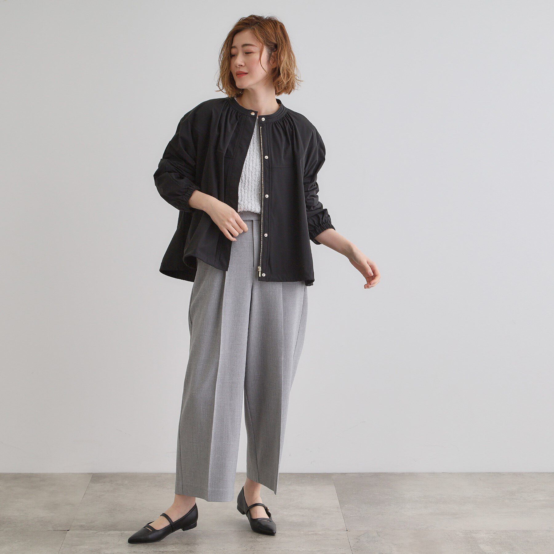 grove「【撥水・洗える】テントラインブルゾン」|ブルゾン・スタジャン|