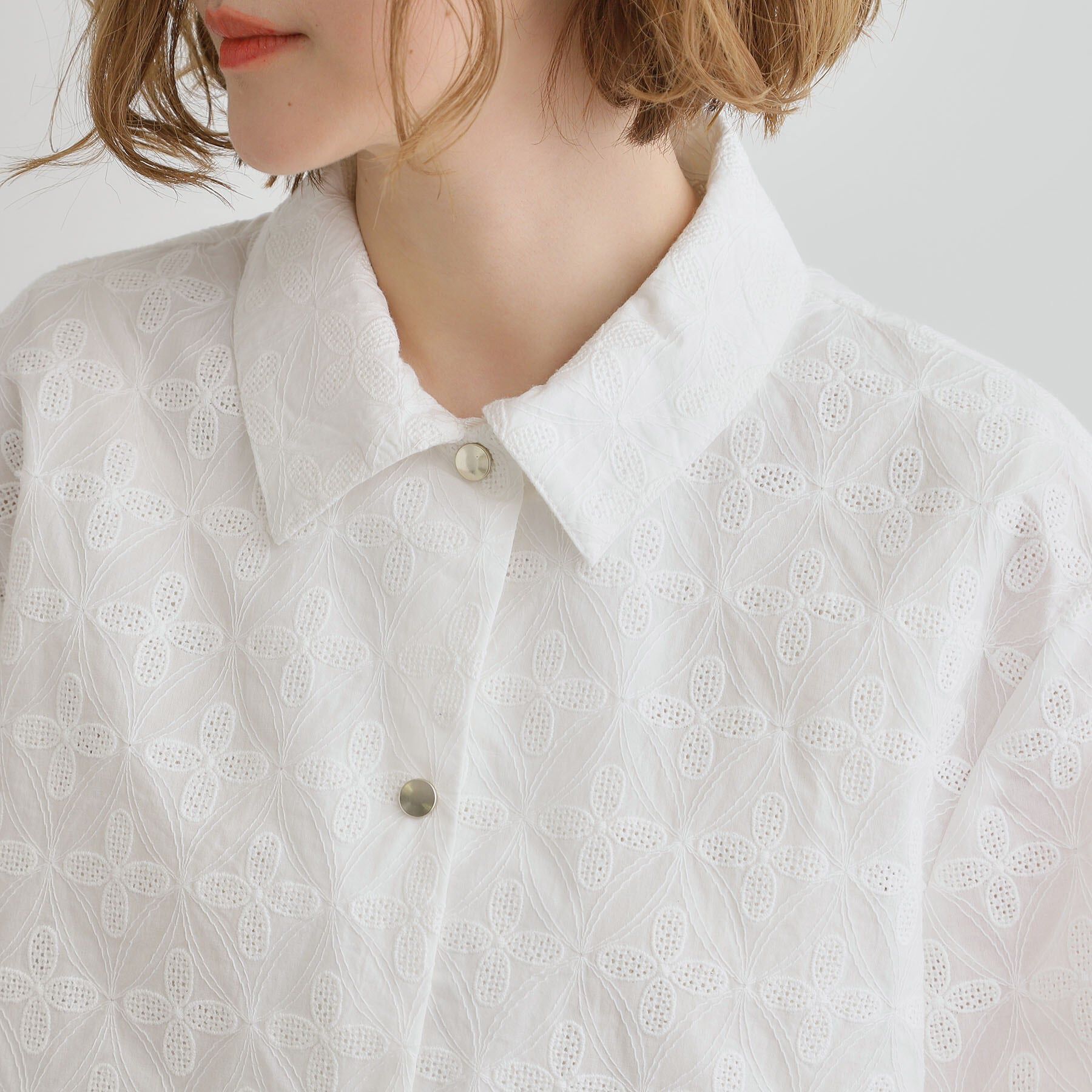 grove「刺繍レースショートジャケット」|テーラードジャケット|