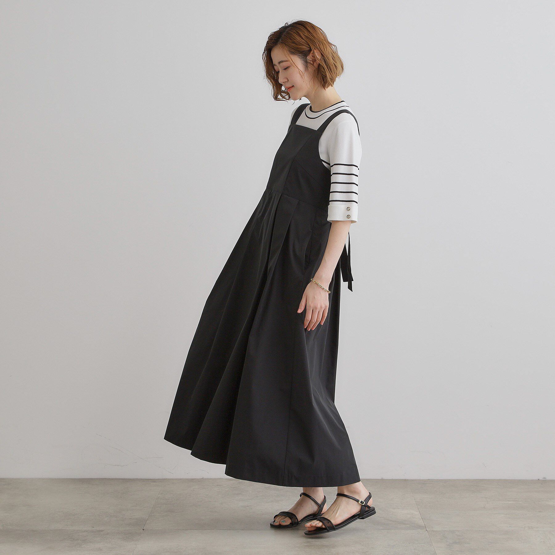 grove「【雑誌掲載】シルエットが映える洗練ジャンパードレス」|ワンピース|