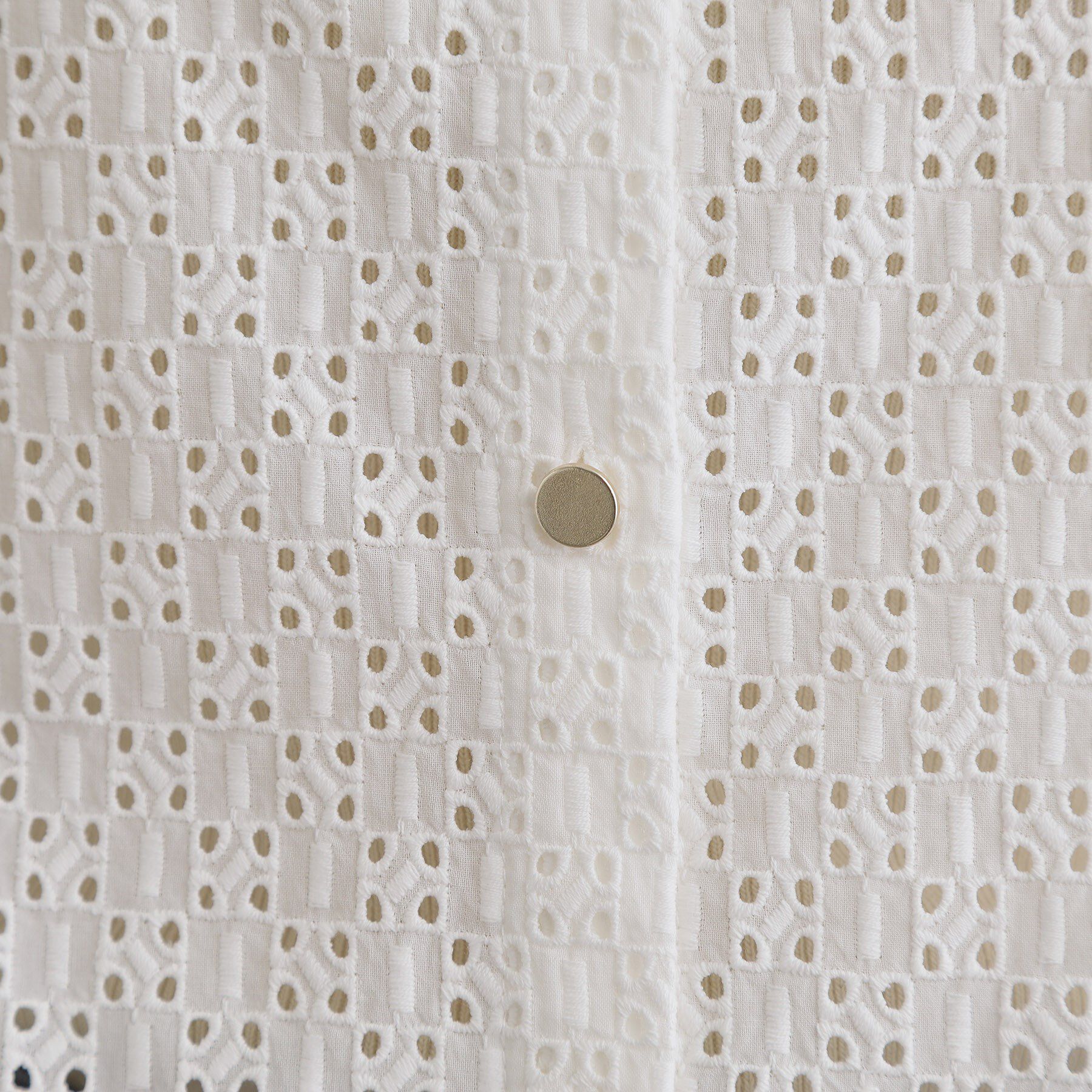 grove「繊細なレースで魅せるエンブロイダリーレースバンドカラーシャツ」|シャツ・ブラウス|