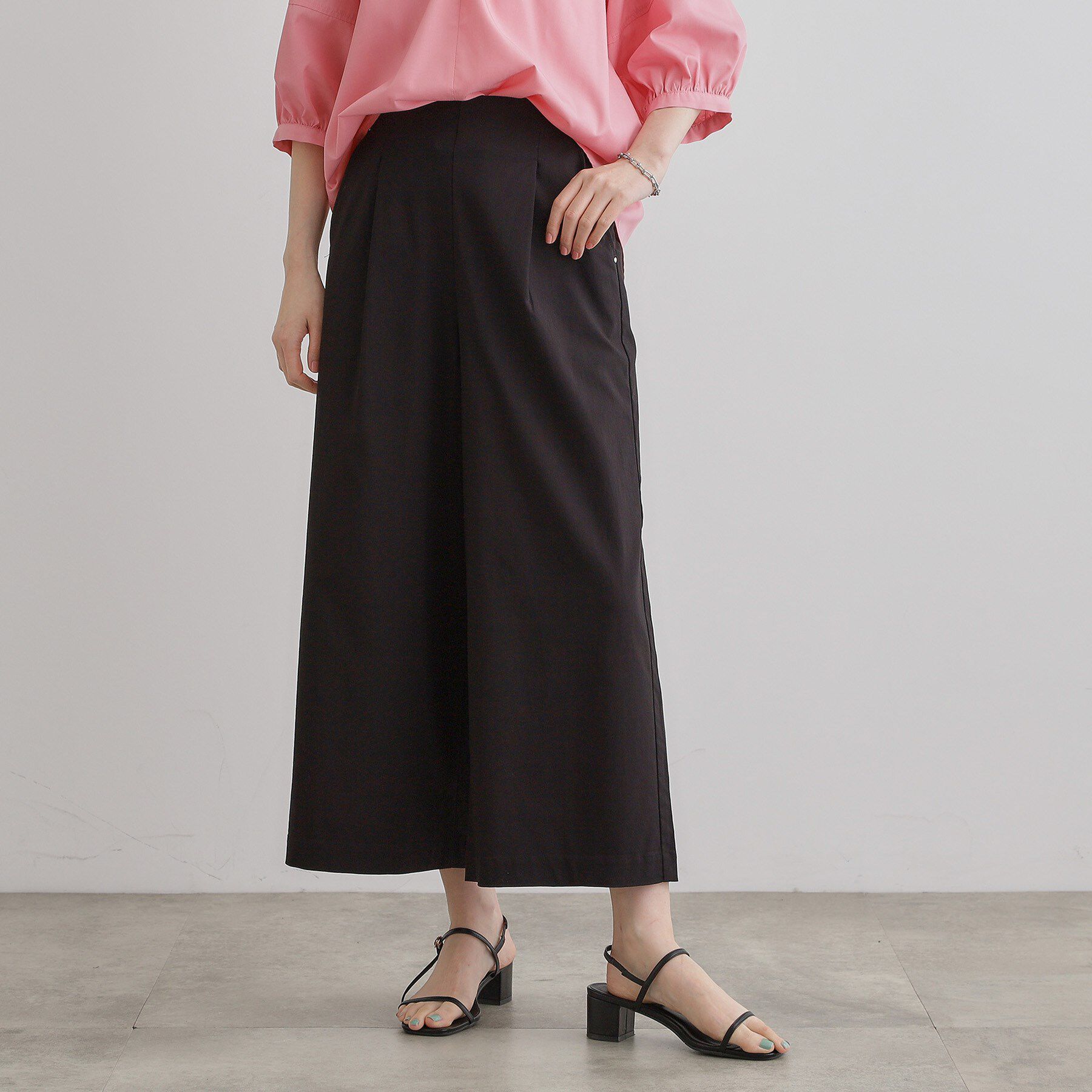 grove「【冷感】サマーハイパーストレッチワイドパンツ」|その他|ブラック(019)