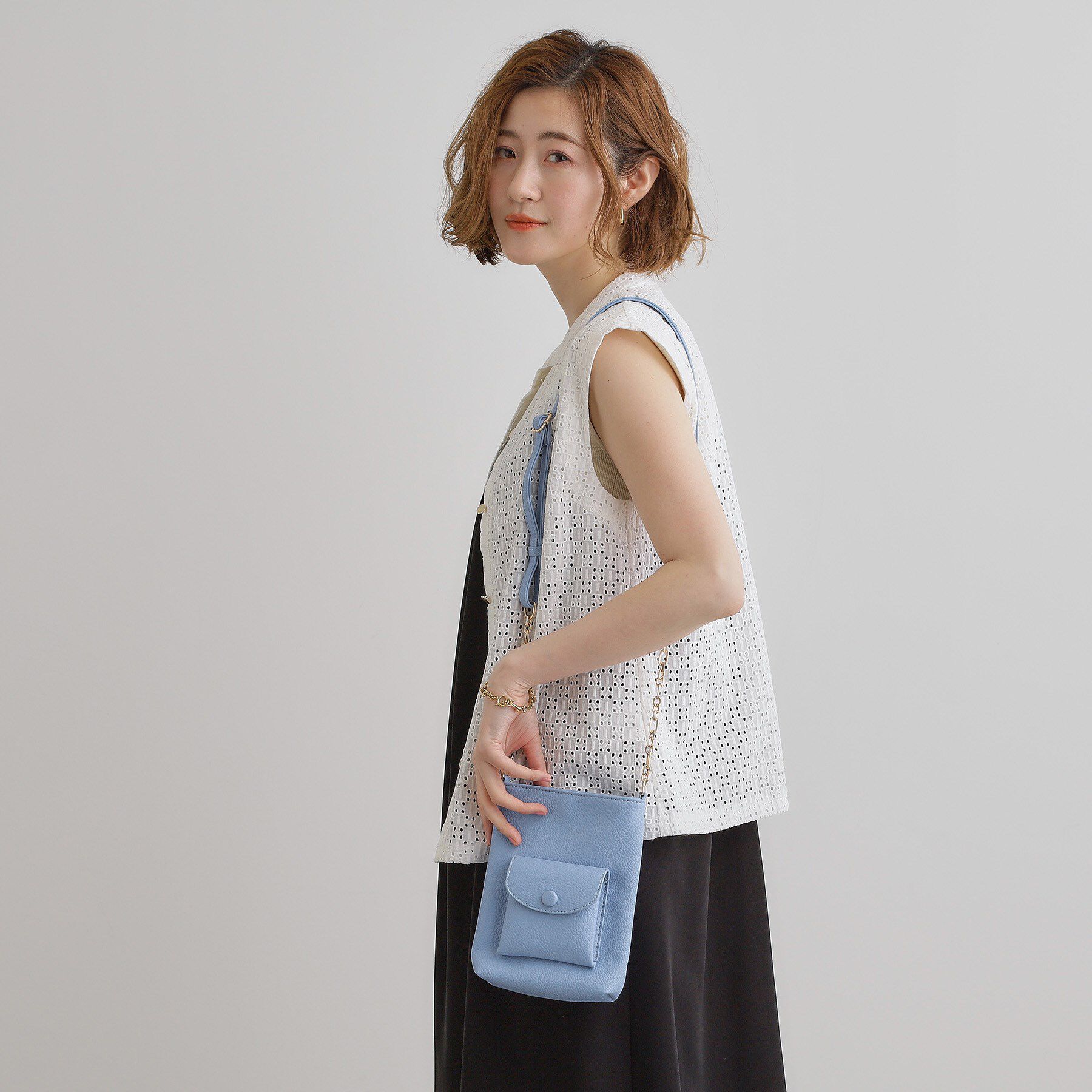 grove「クルミポケットサイドチェーンミニショルダー」|ショルダー・メッセンジャー|