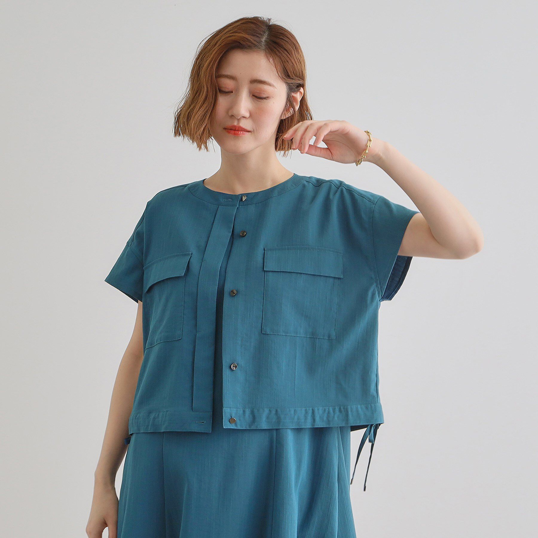 grove「【品よく着こなす、大人のワークスタイル】ワークジャケット&times;ワンピースセット」|ワンピース|