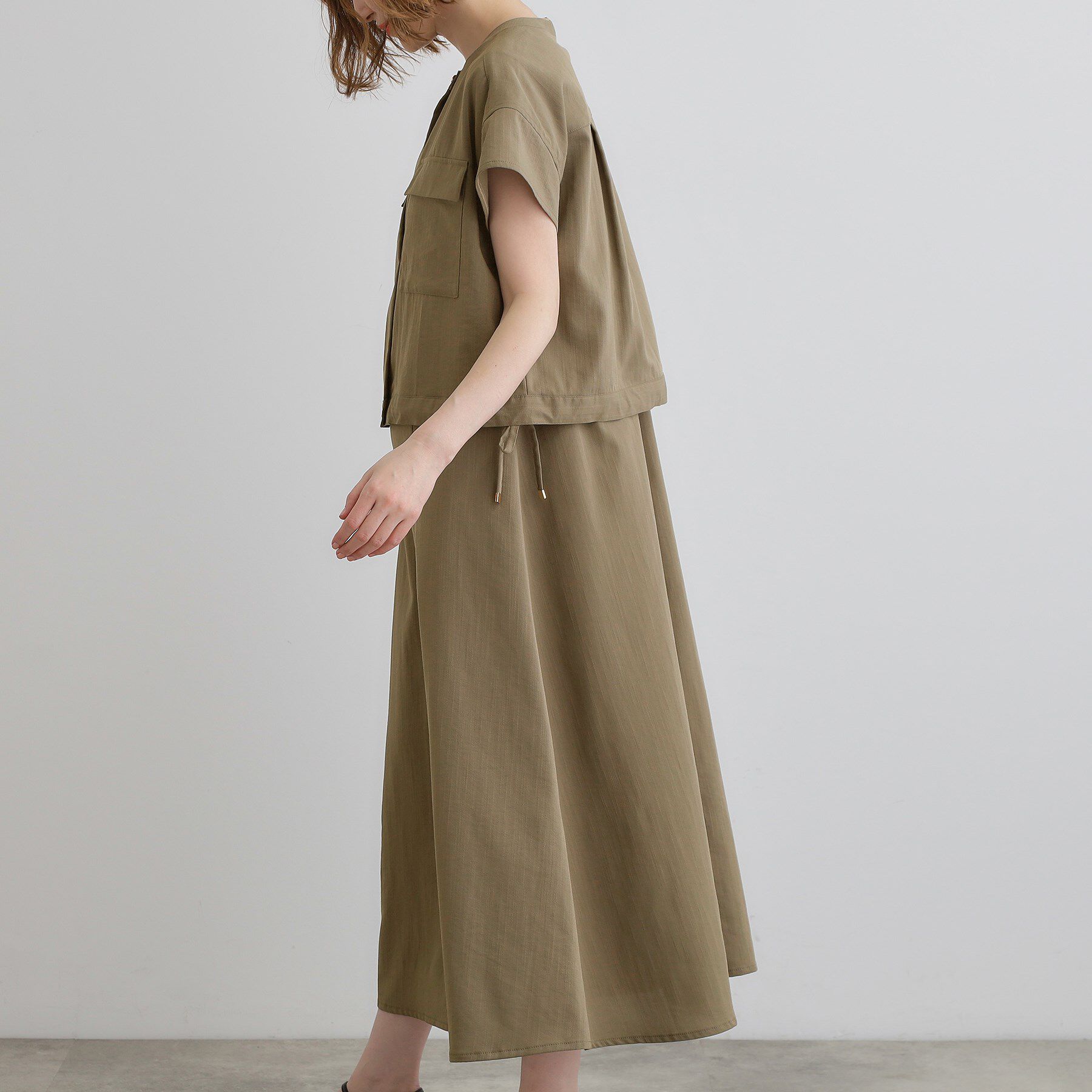 grove「【品よく着こなす、大人のワークスタイル】ワークジャケット&times;ワンピースセット」|ワンピース|