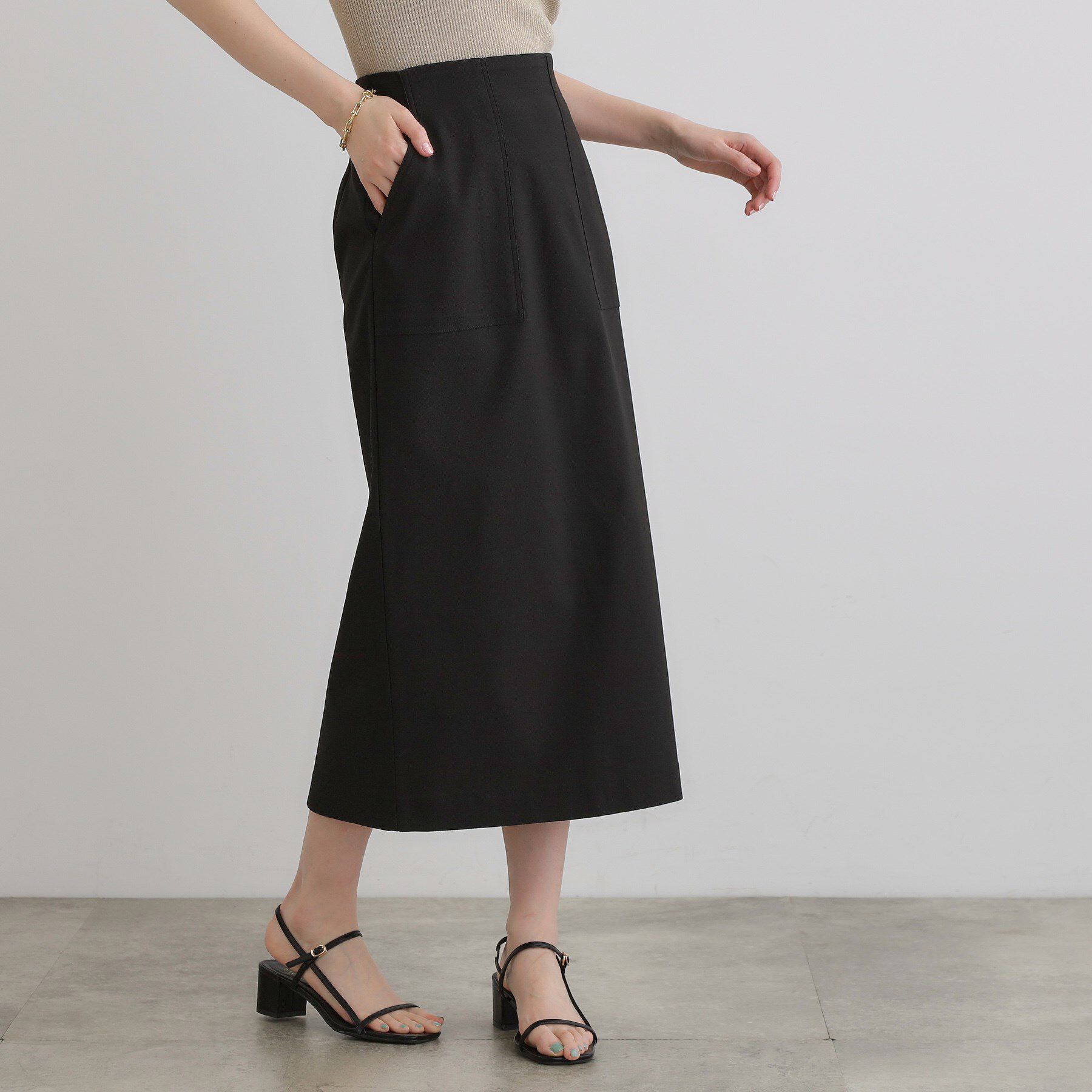 grove「楽ちんときれいを両立 ハイパーナロースカート」|スカート|