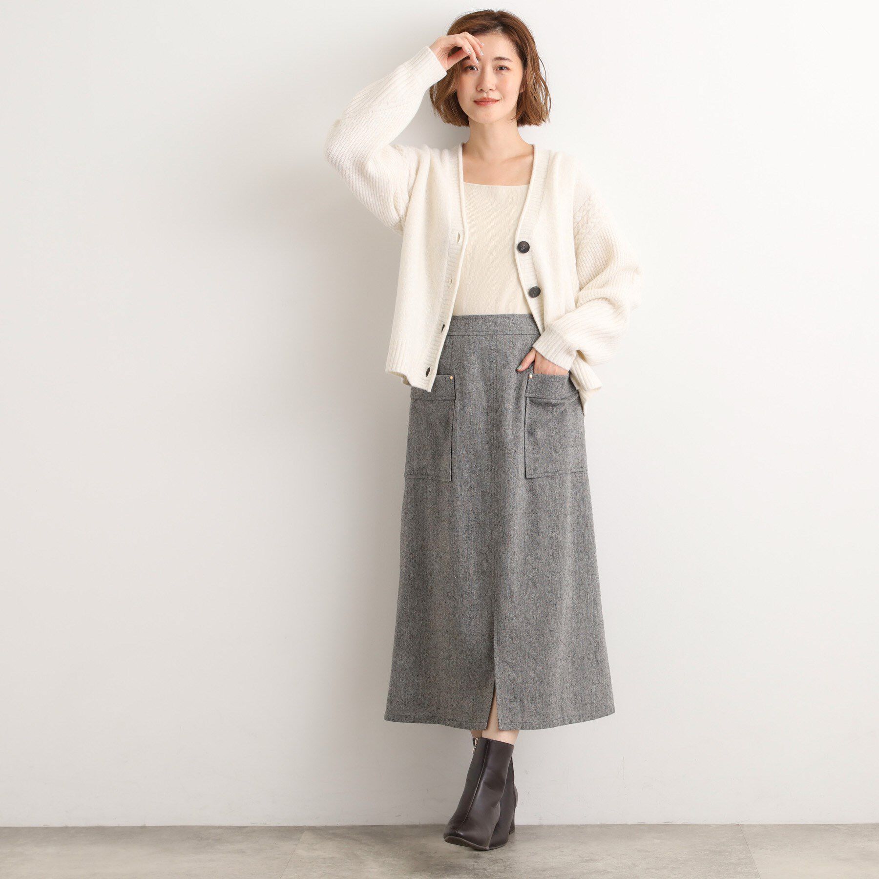 grove「クラシカルツイード Aラインスカート」|スカート|