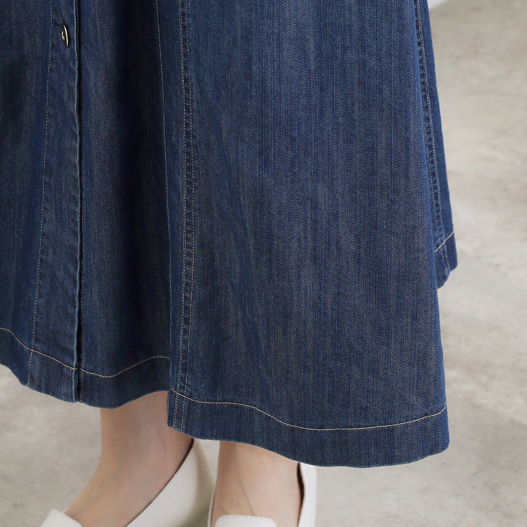 grove「【貴島明日香さん着用】デニムフレアワンピース」|ワンピース|