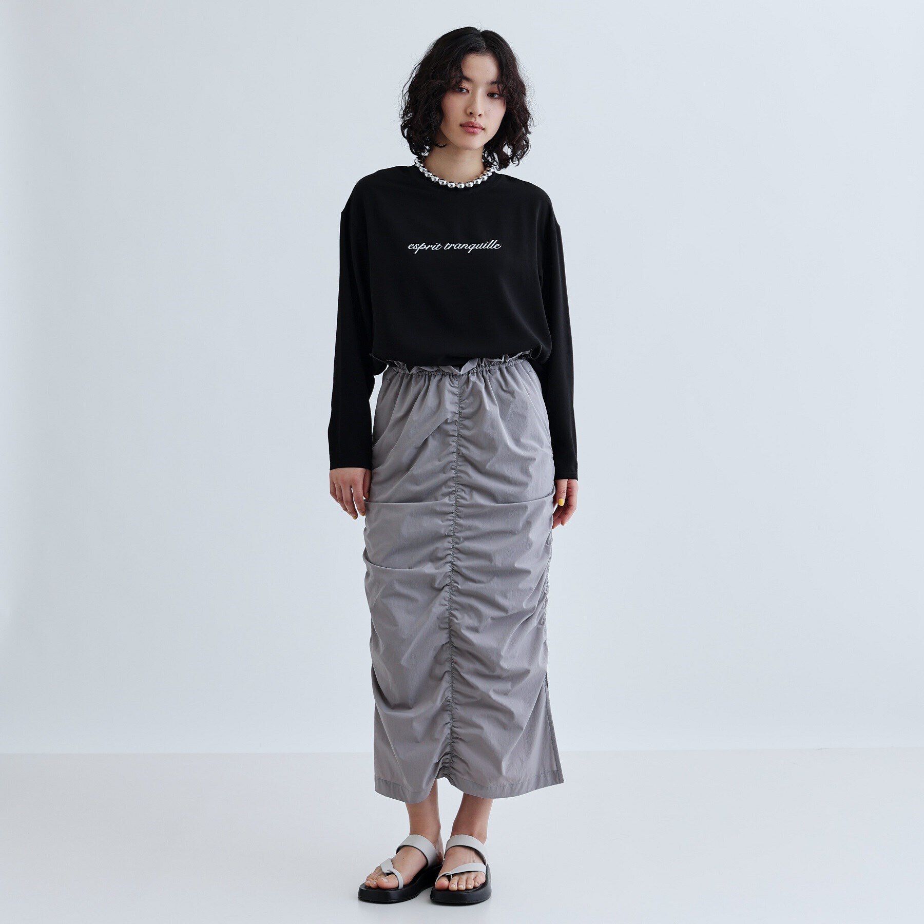 GALLEST「ジョーゼットロゴブラウス」|シャツ・ブラウス|