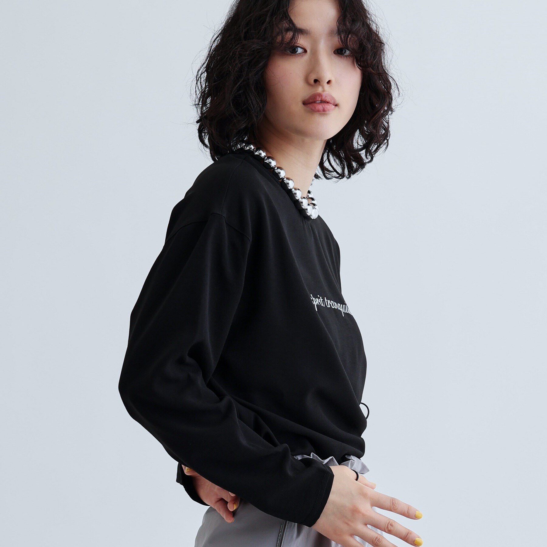 GALLEST「ジョーゼットロゴブラウス」|シャツ・ブラウス|