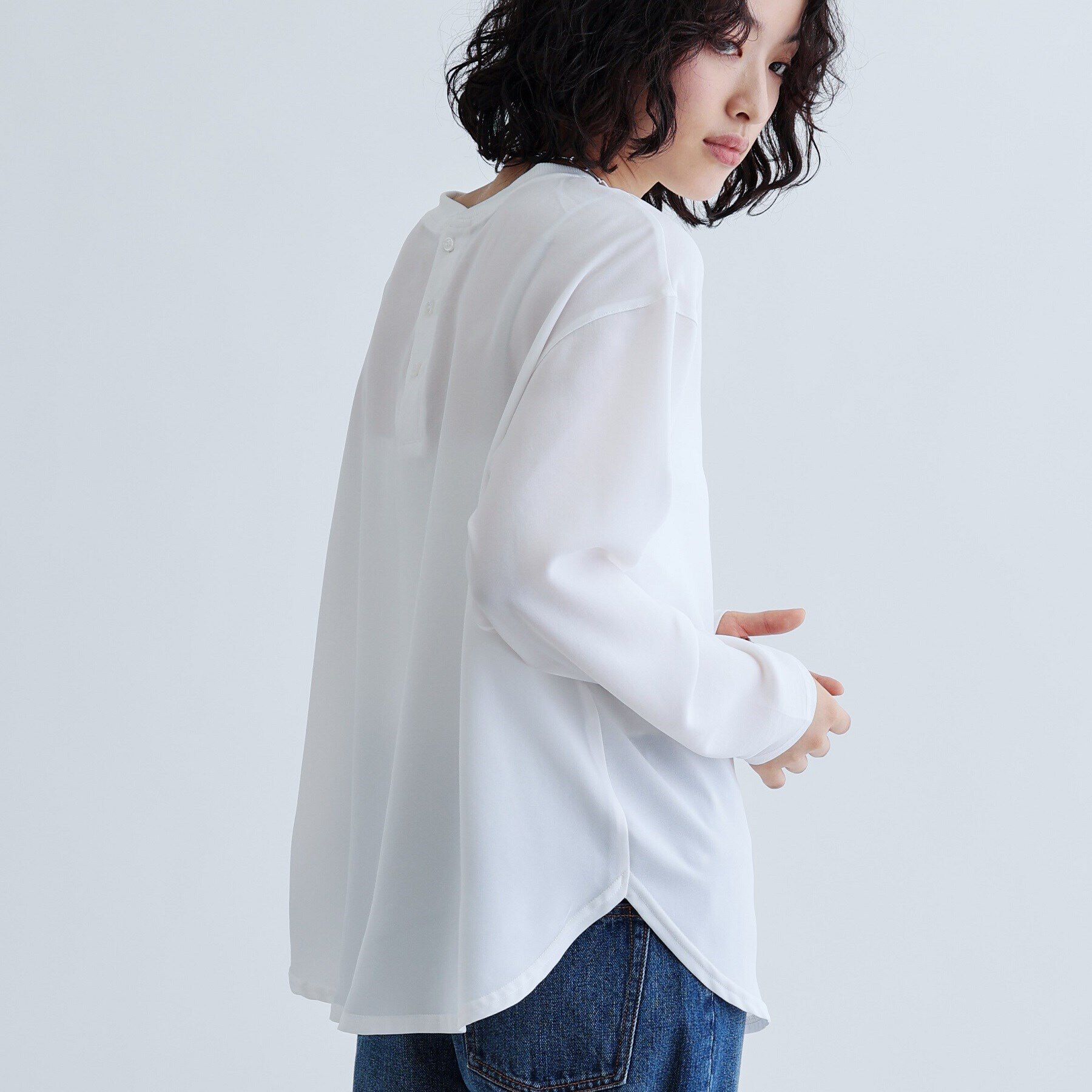 GALLEST「ジョーゼットロゴブラウス」|シャツ・ブラウス|