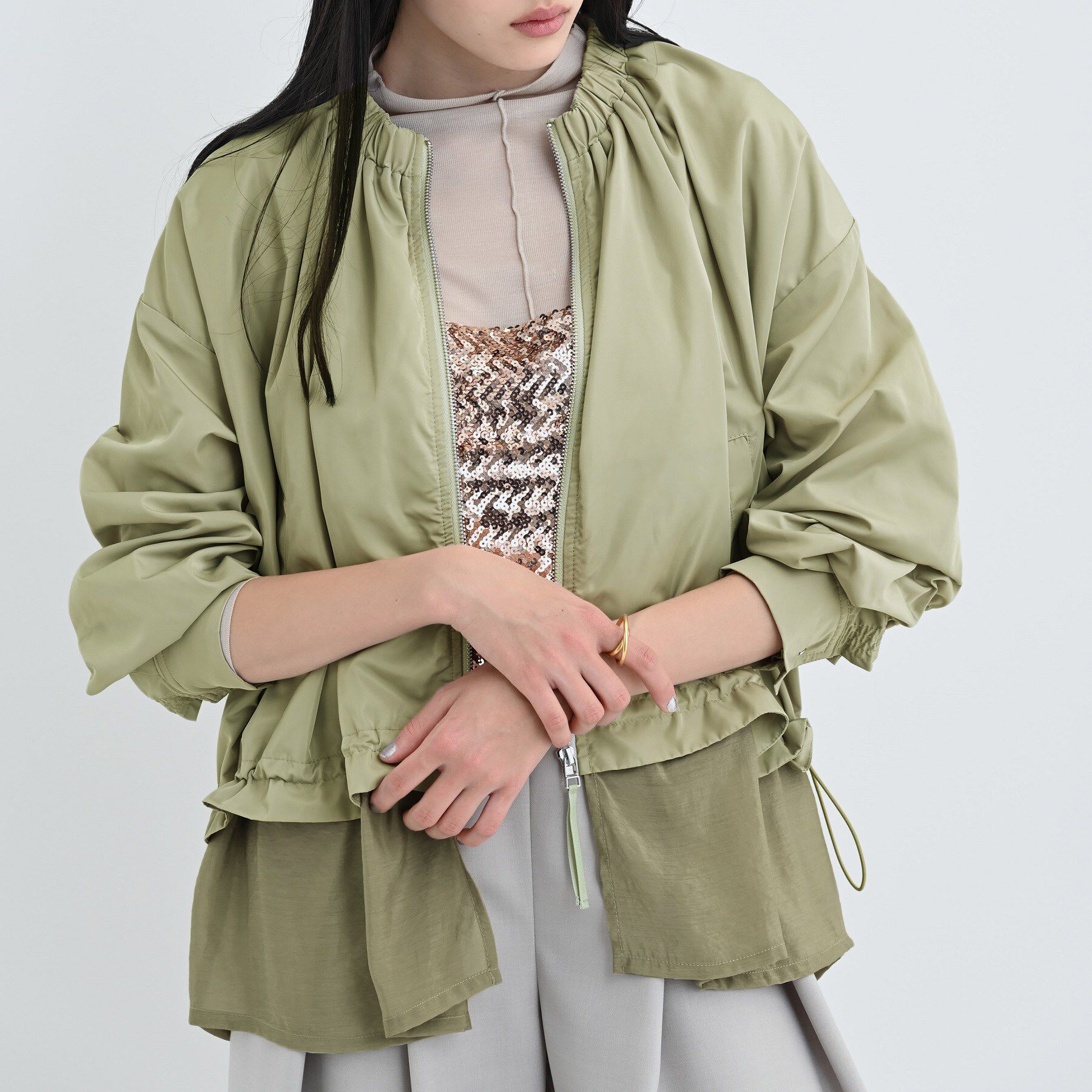 GALLEST「ドロストライトブルゾン」|ブルゾン・スタジャン|