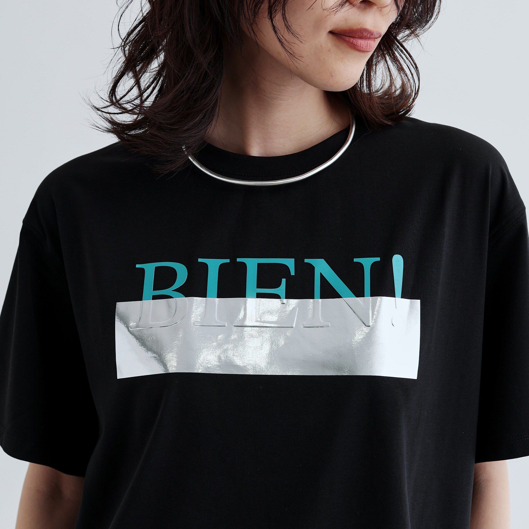 GALLEST「【再入荷】箔プリントロゴTシャツ」|Tシャツ・カットソー|ブラック(019)