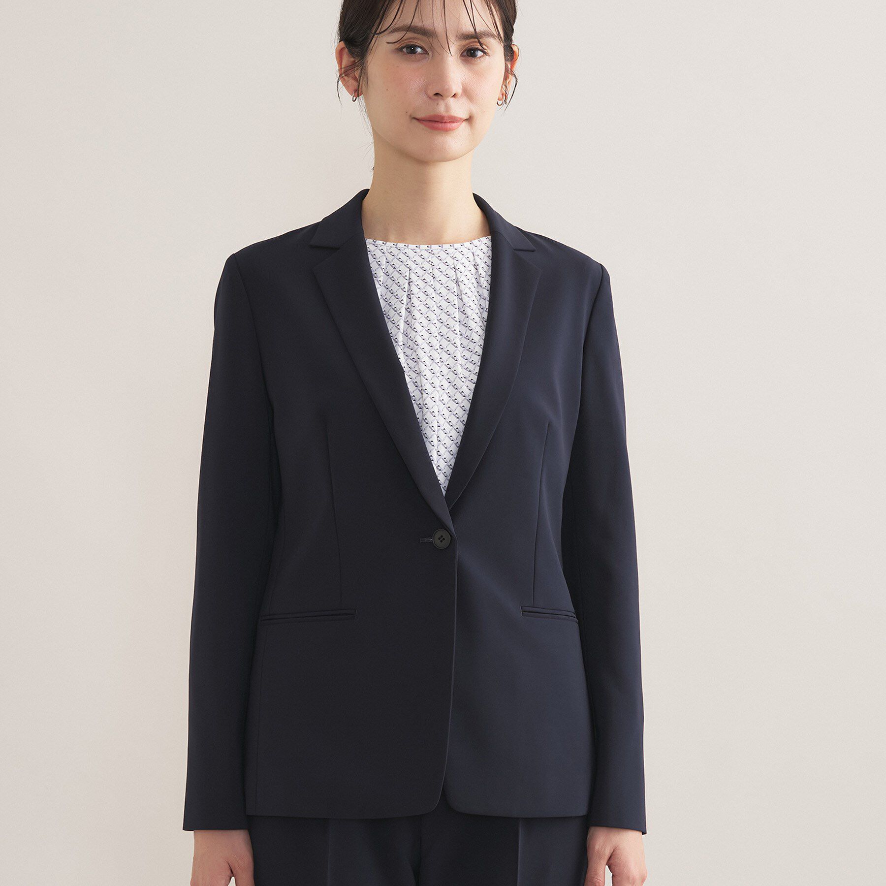 INDIVI「【通勤スーツ／洗える】ストレッチテーラードカラージャケット」|スーツ|