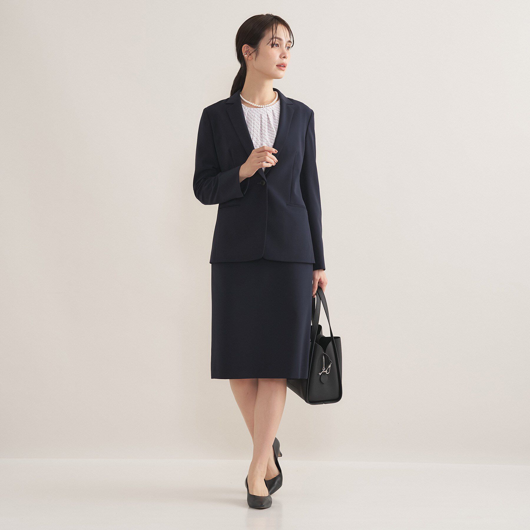 INDIVI「【通勤スーツ／洗える】ストレッチテーラードカラージャケット」|スーツ|