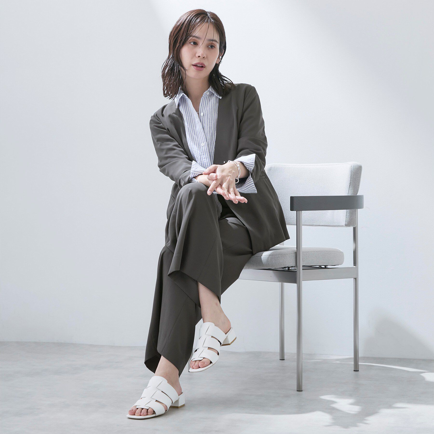 INDIVI「【さらに軽く軽快！／着る日傘】イージーワイドパンツ」|その他|