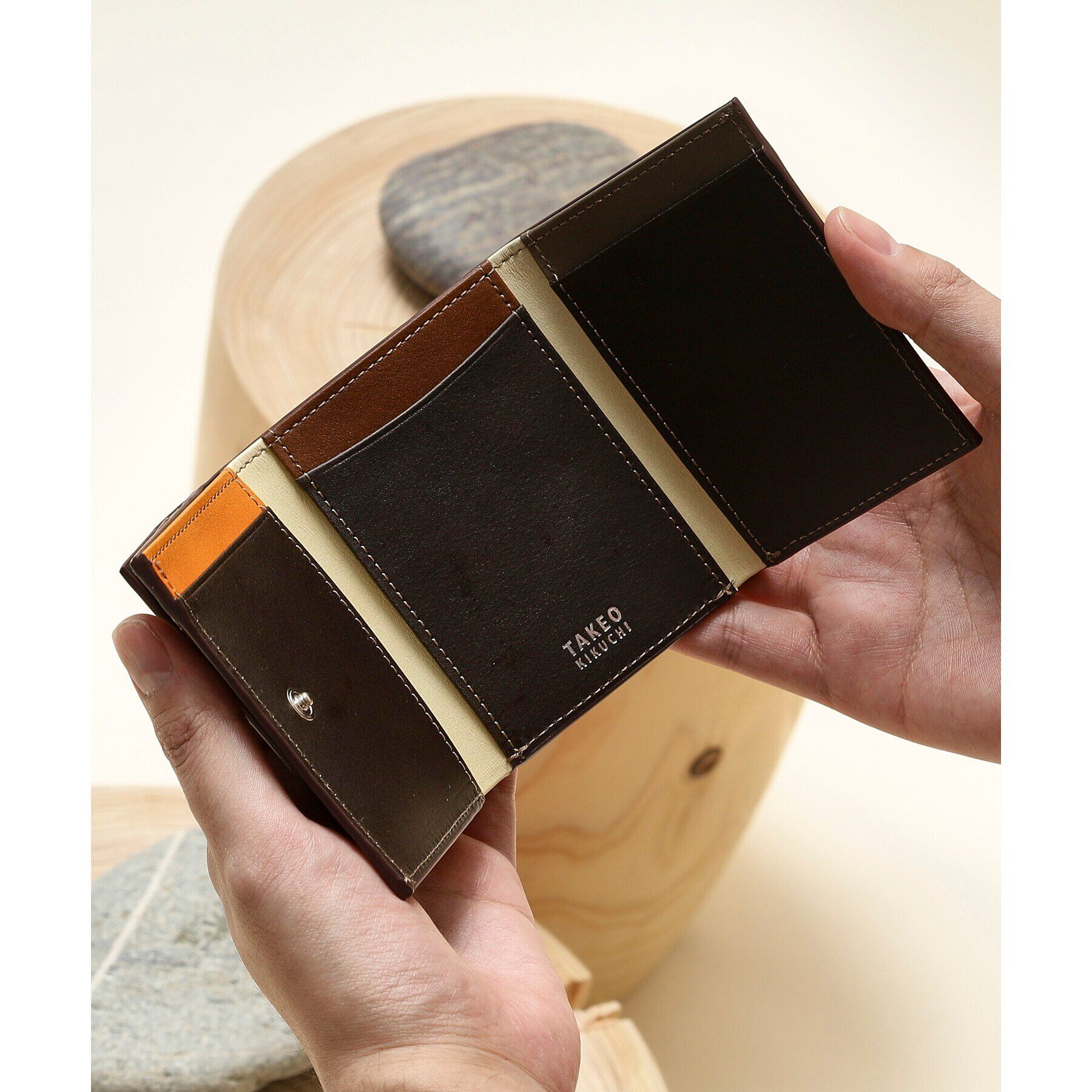 TAKEO KIKUCHI「アンティーク調レザー 3つ折り ミニウォレット」|財布|