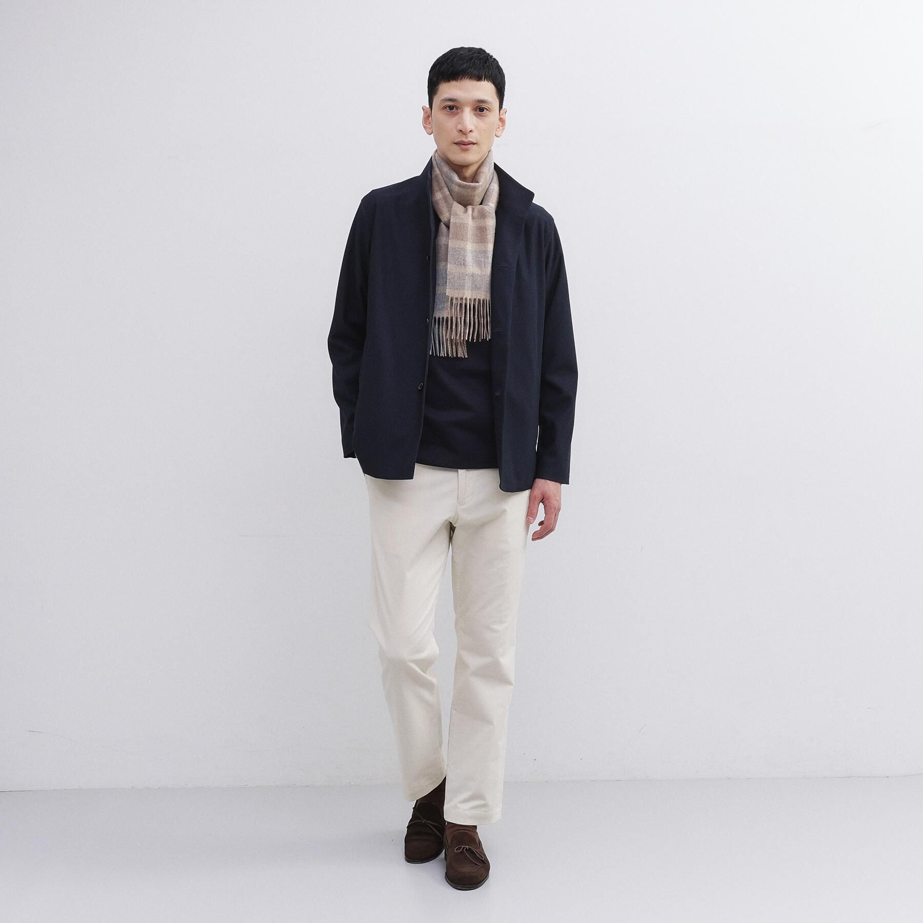 TAKEO KIKUCHI「【洗えるカシミヤ】カシミヤ100 チェックマフラー」|ストール|