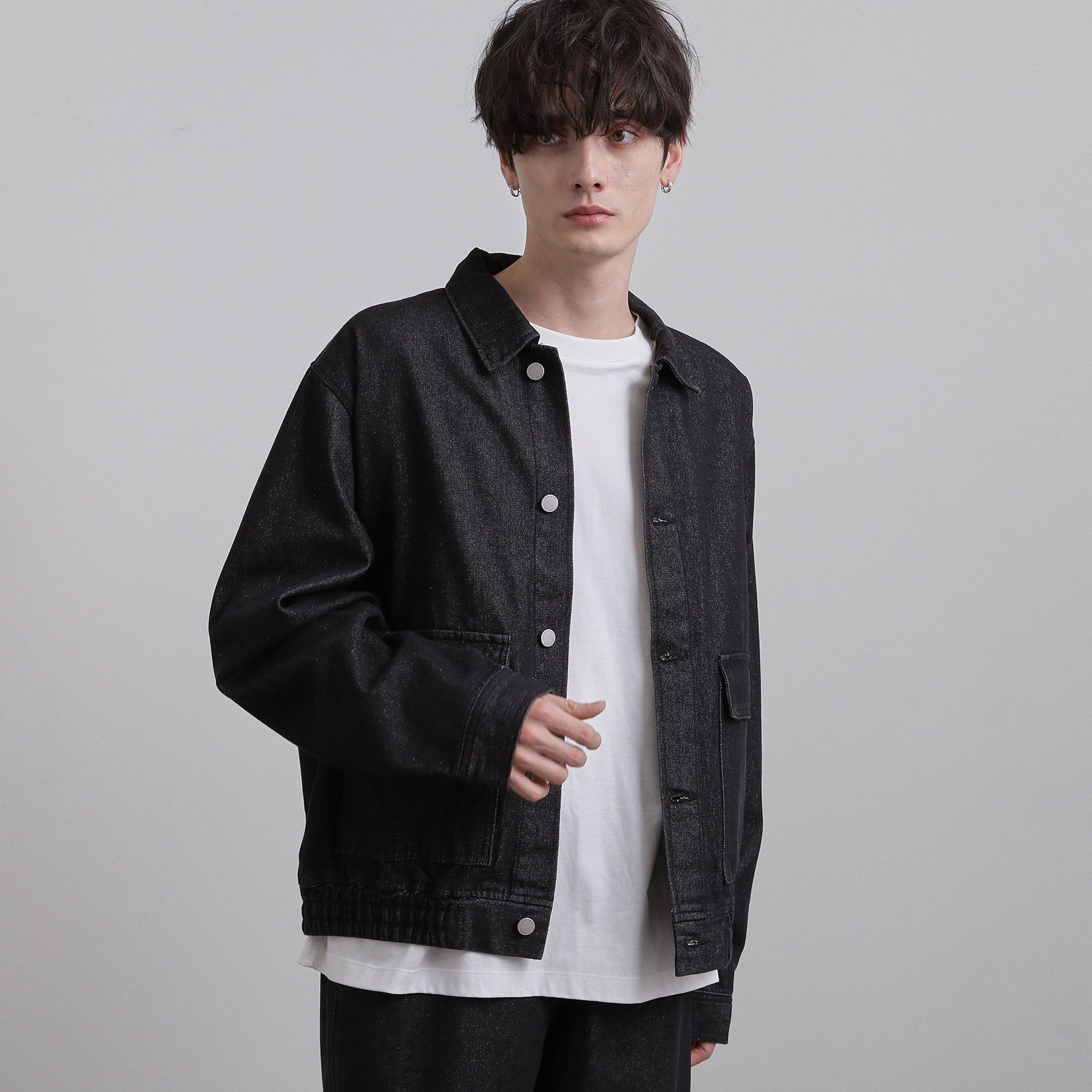 tk.TAKEO KIKUCHI「【上下2点セット】デニムブルゾン＋ワイドデニムパンツ」|スーツ|