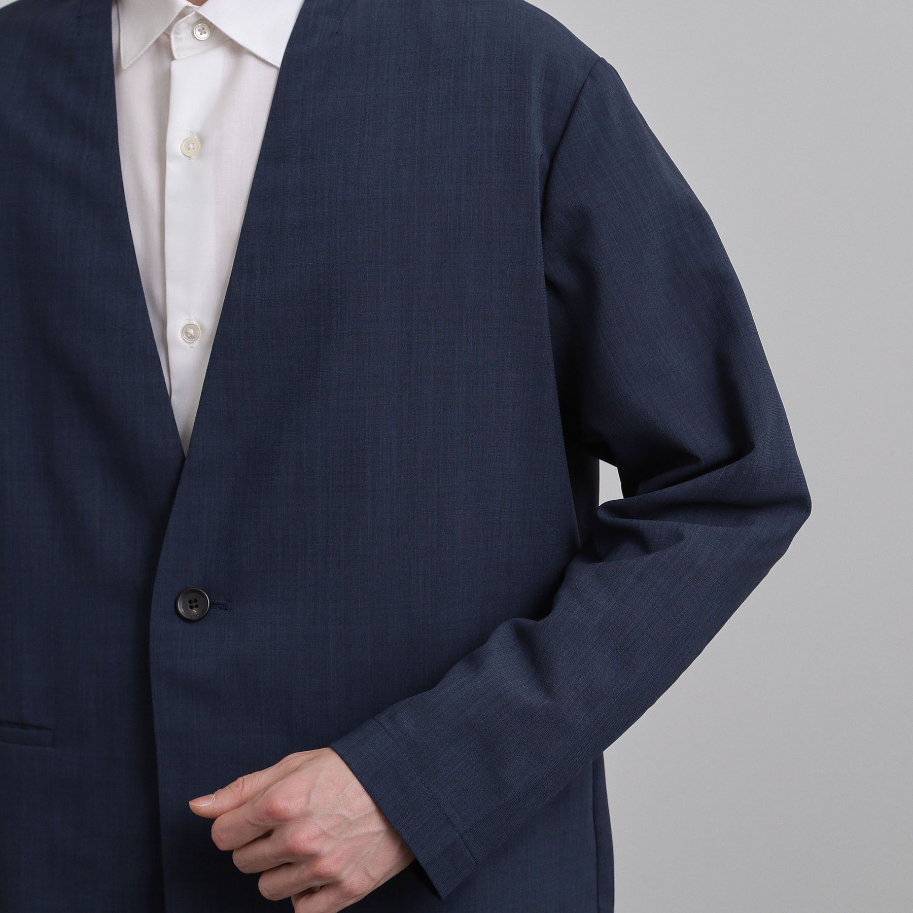 tk.TAKEO KIKUCHI「【2点セットジャケット＋パンツ】エアリードライノーカラージャケット＆スラックス」|スーツ|