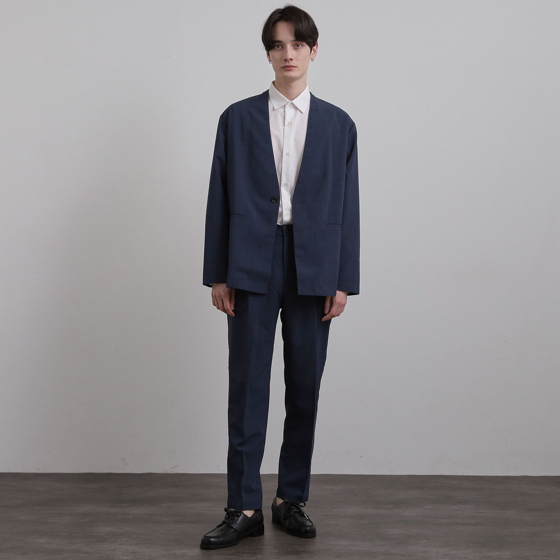 tk.TAKEO KIKUCHI「【2点セットジャケット＋パンツ】エアリードライノーカラージャケット＆スラックス」|スーツ|