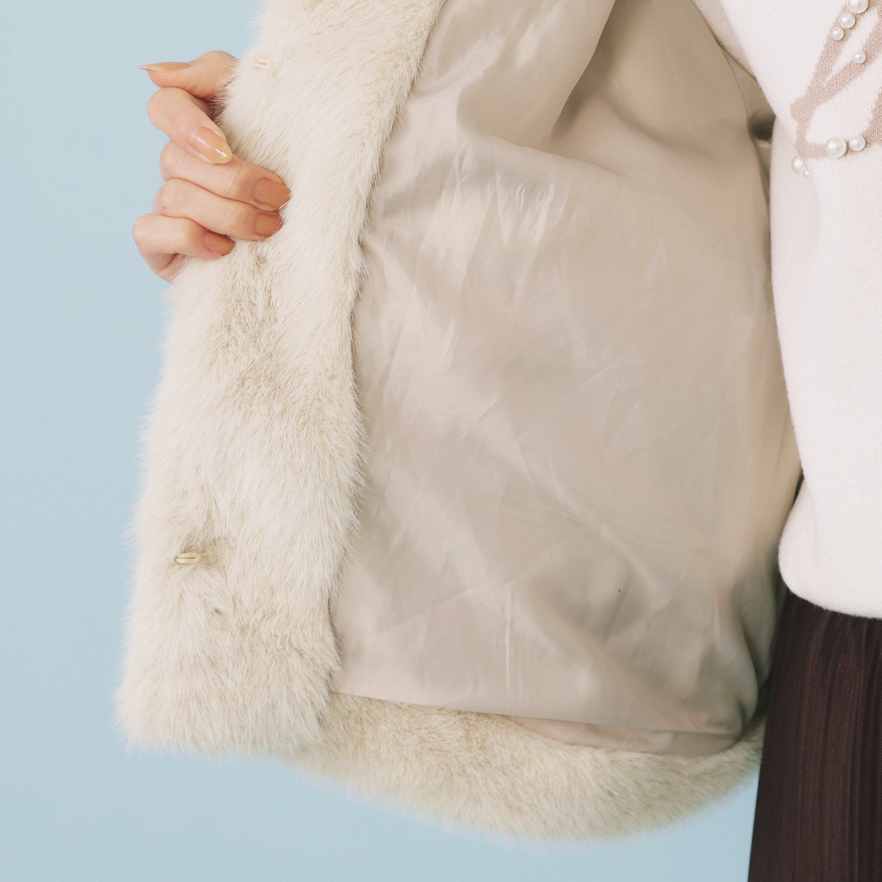 index「エコファーショートコート【洗える】」|ステンカラーコート|