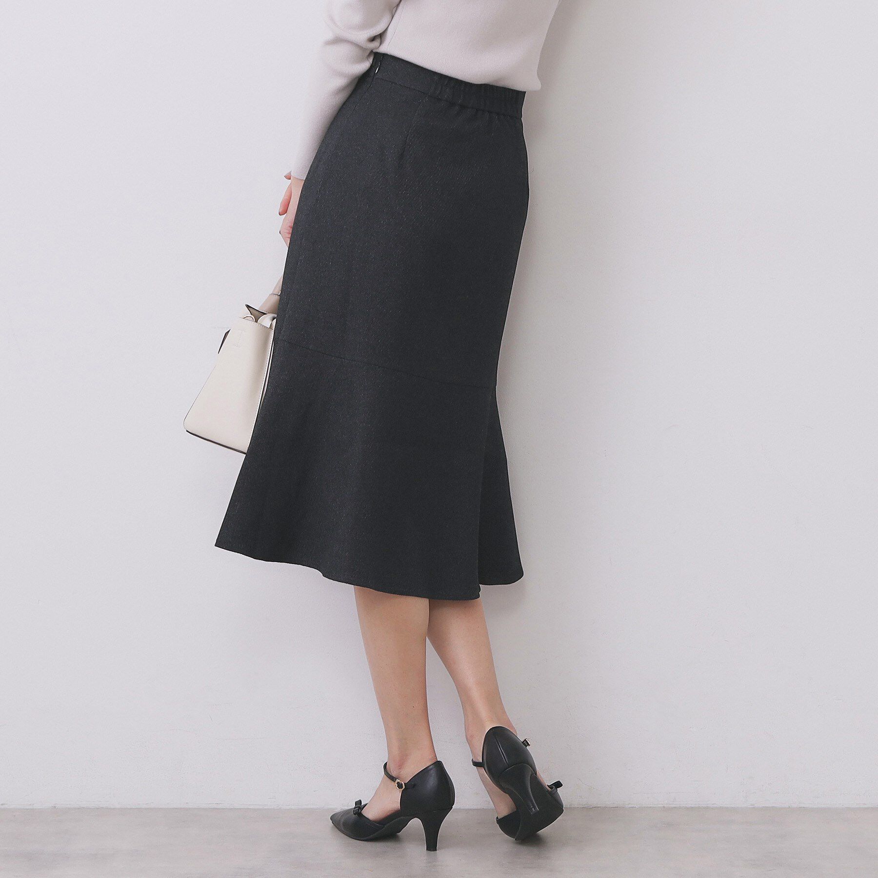 index「カルゼツイードアシメフレアスカート【洗濯機OK/防シワ/イージーアイロン/抗ピル】」|スカート|