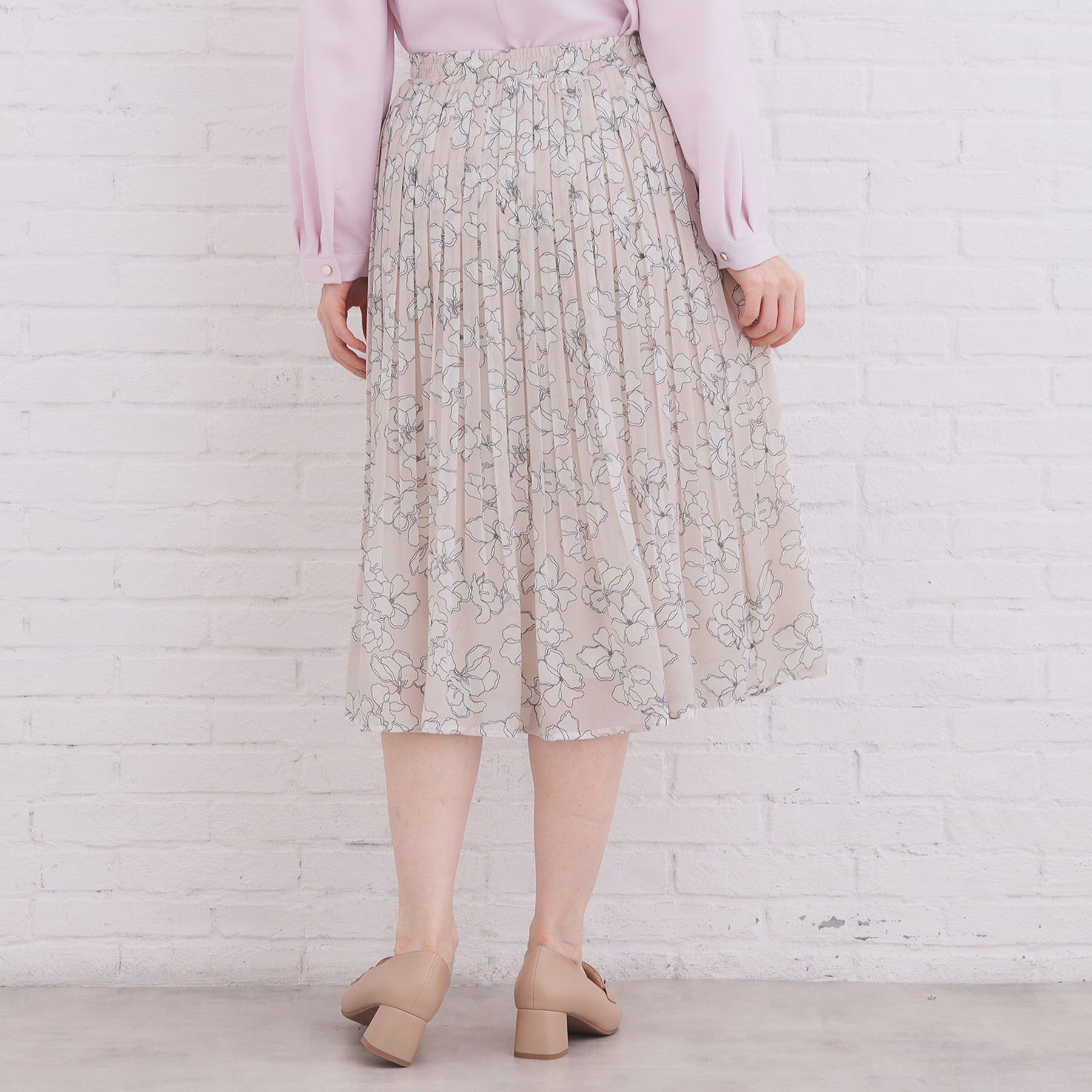 index「選べる丈 シフォンプリーツスカート【洗濯機OK/イージーアイロン/防シワ】《6col》」|スカート|