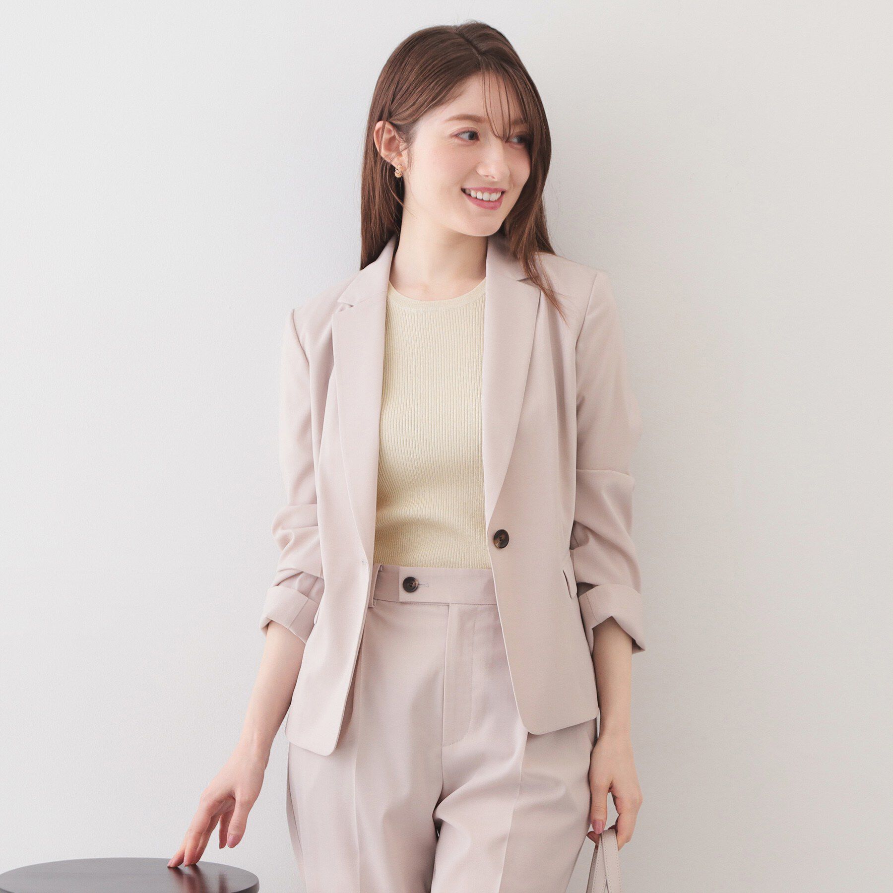 index「ラメリブ半袖ニット【洗濯機OK】」|ニット・セーター|