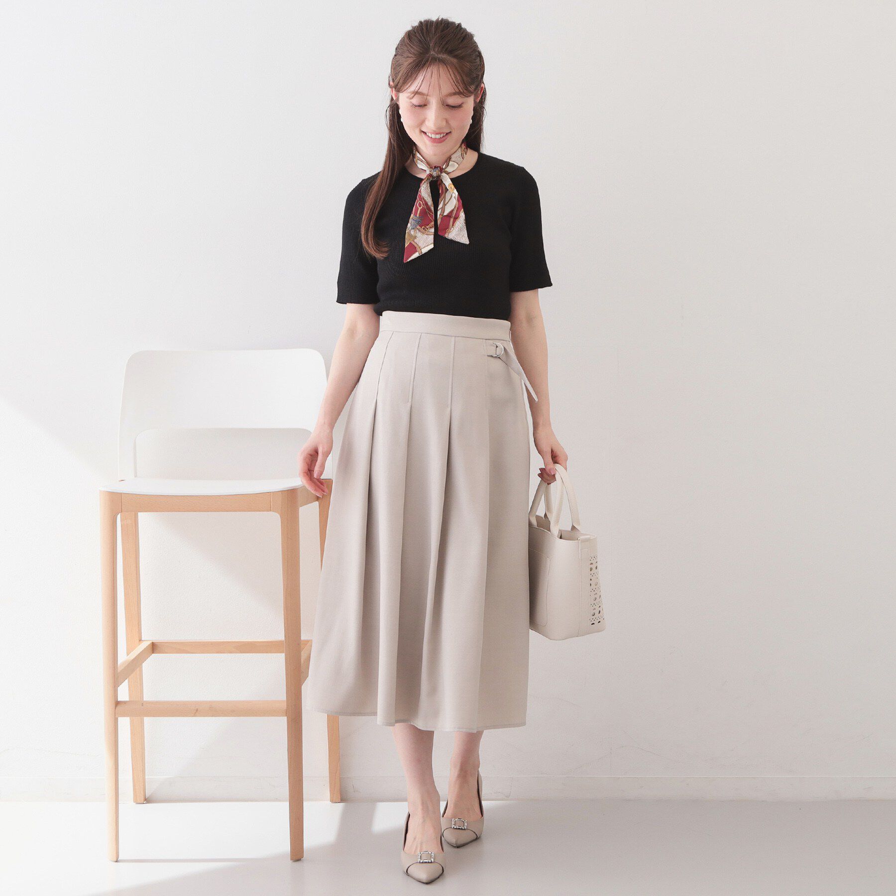 index「ラメリブ半袖ニット【洗濯機OK】」|ニット・セーター|