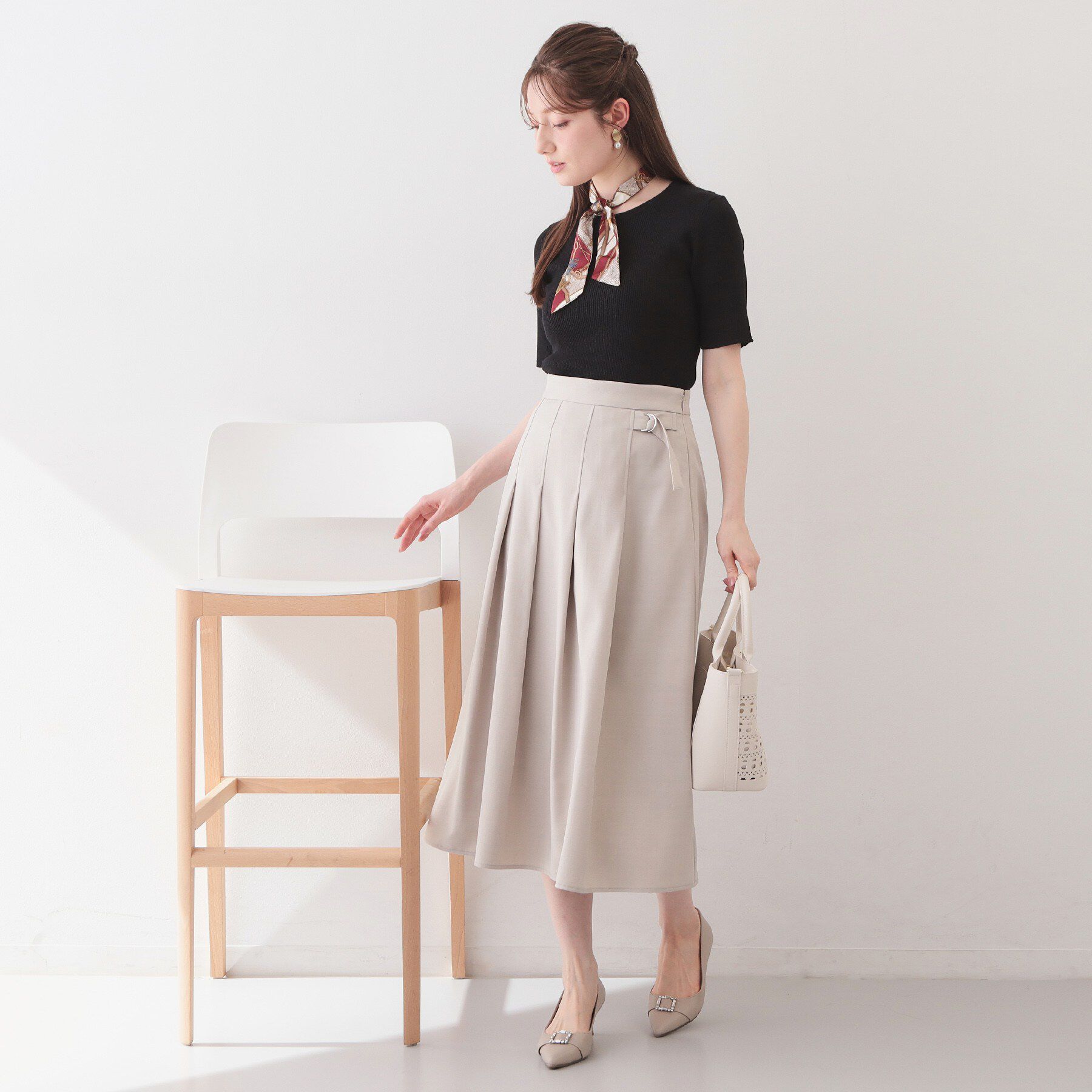 index「ラメリブ半袖ニット【洗濯機OK】」|ニット・セーター|