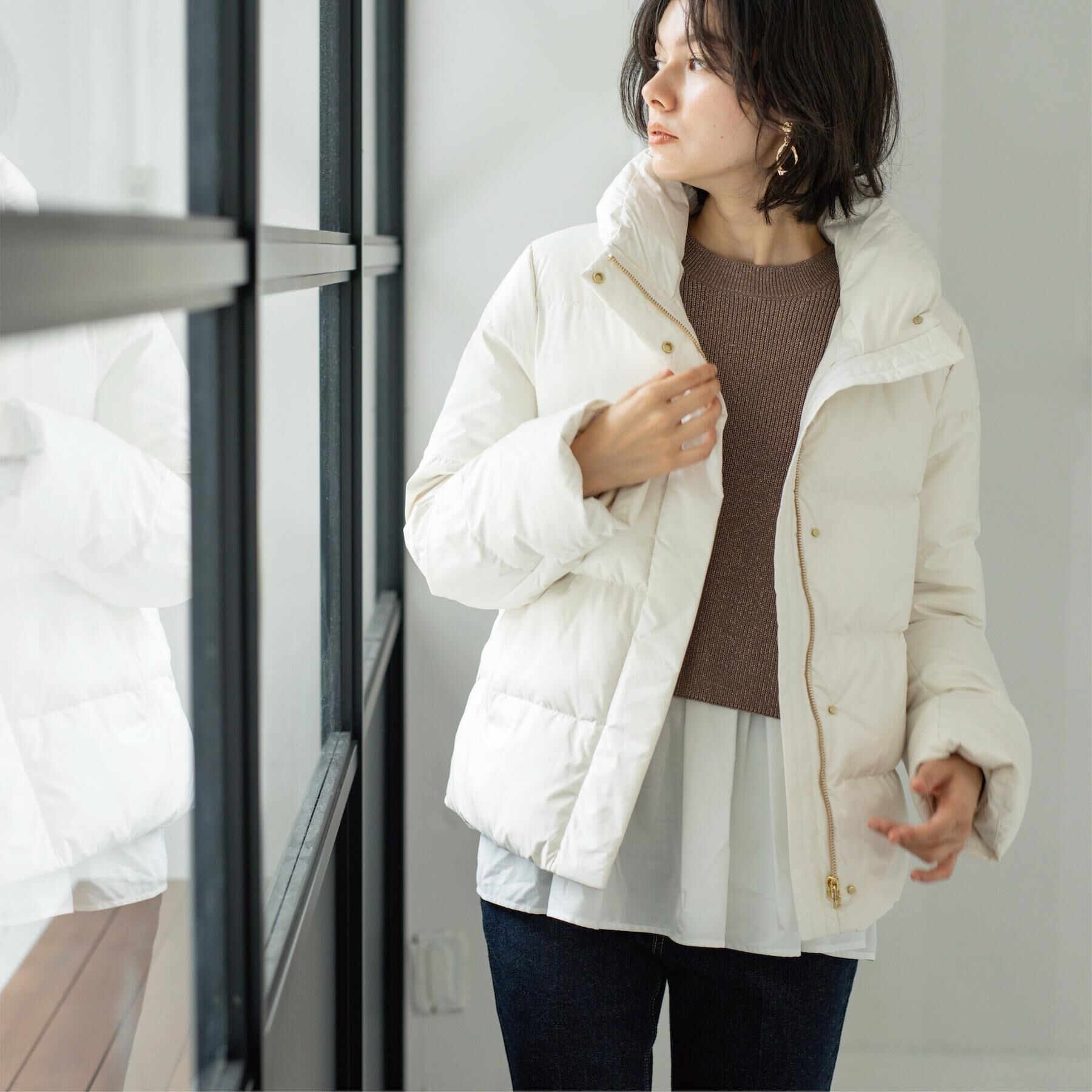 OPAQUE.CLIP「撥水ショートダウン【防風/抗菌防臭/洗濯機洗い可】《SS～LL》」|ダウン|