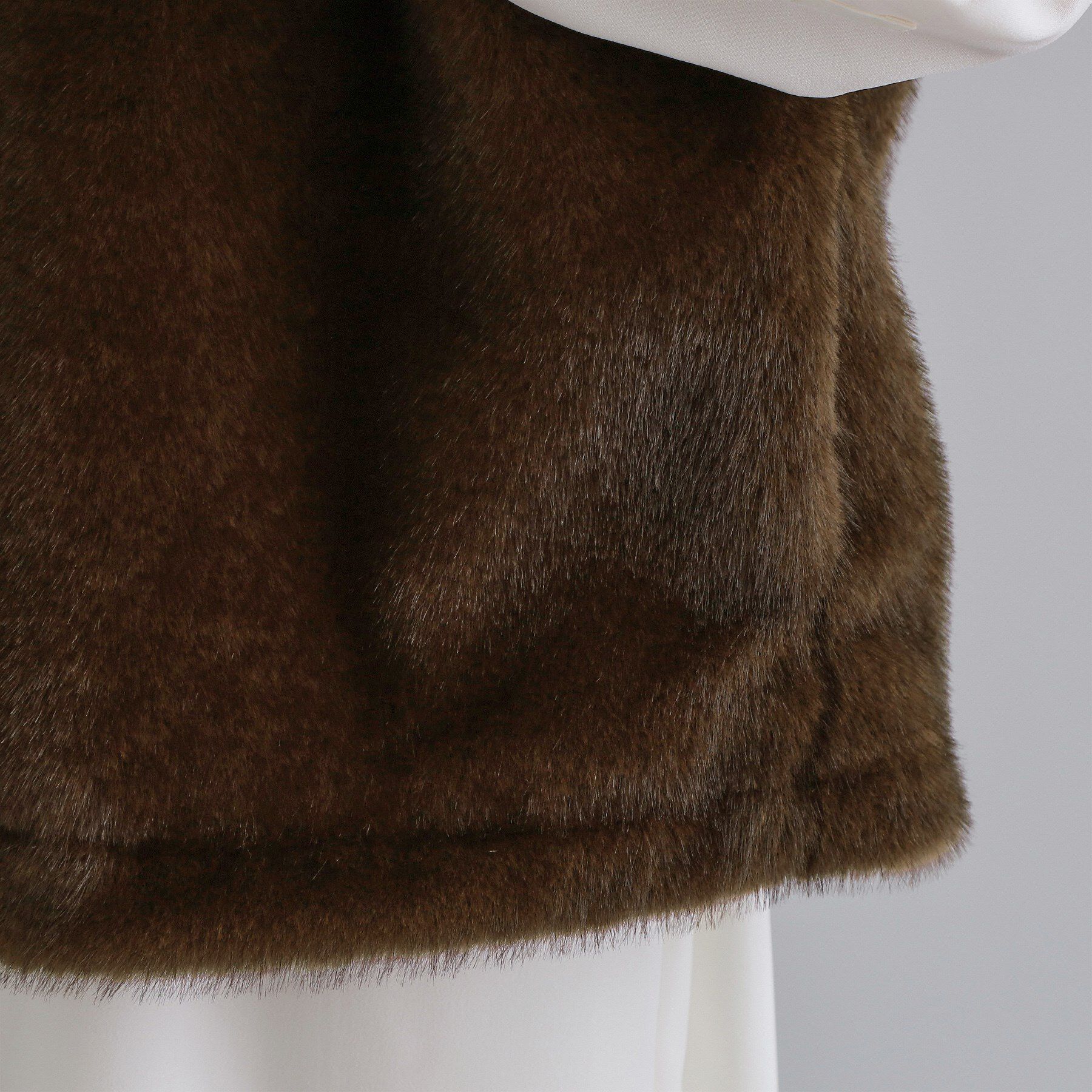 OPAQUE.CLIP「【es】ミンクライクフェイクファーフードベスト【洗える】」|ベスト・ジレ|