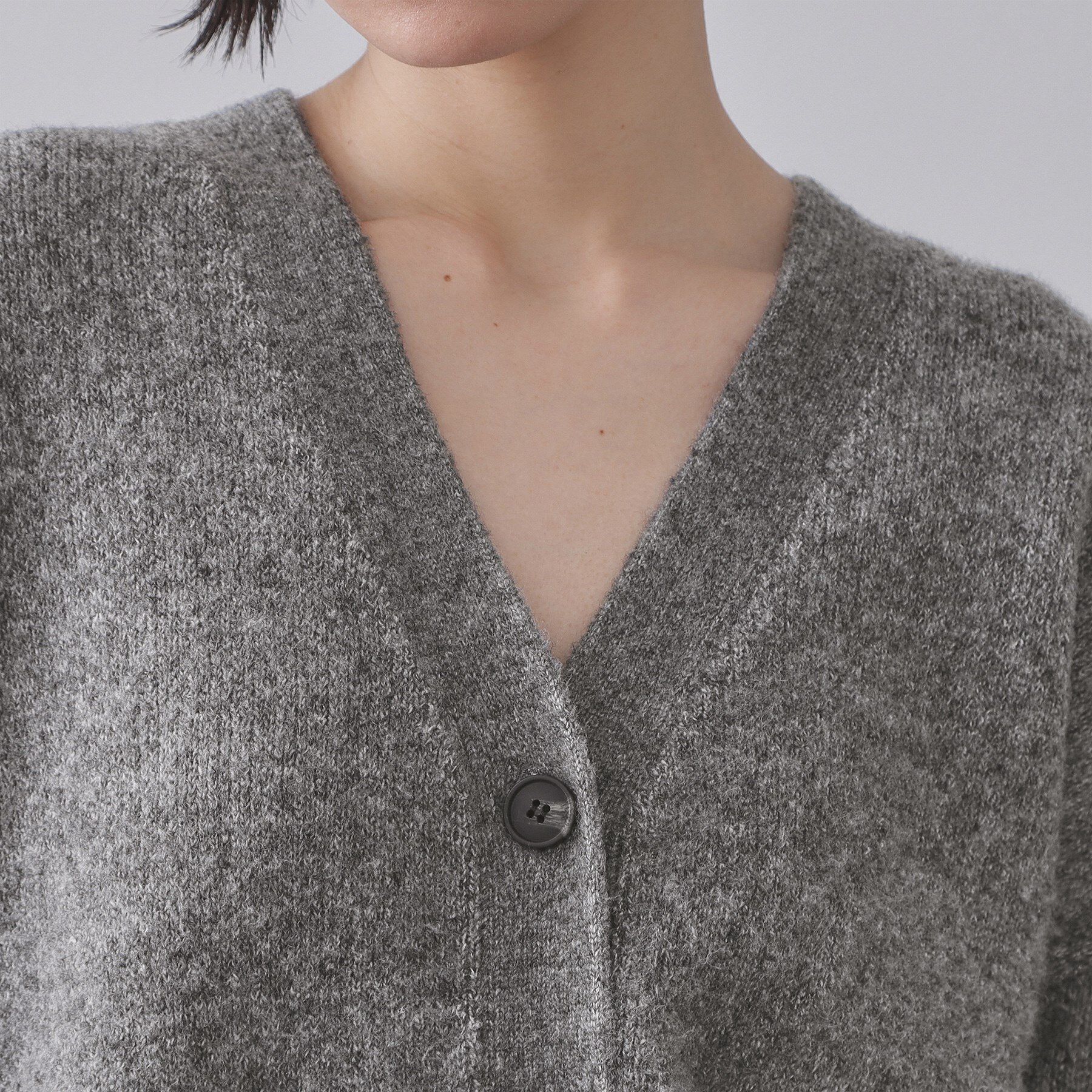 OPAQUE.CLIP「Vネックニットカーディガン／セットアップ対応可【洗濯機OK】」|カーディガン|