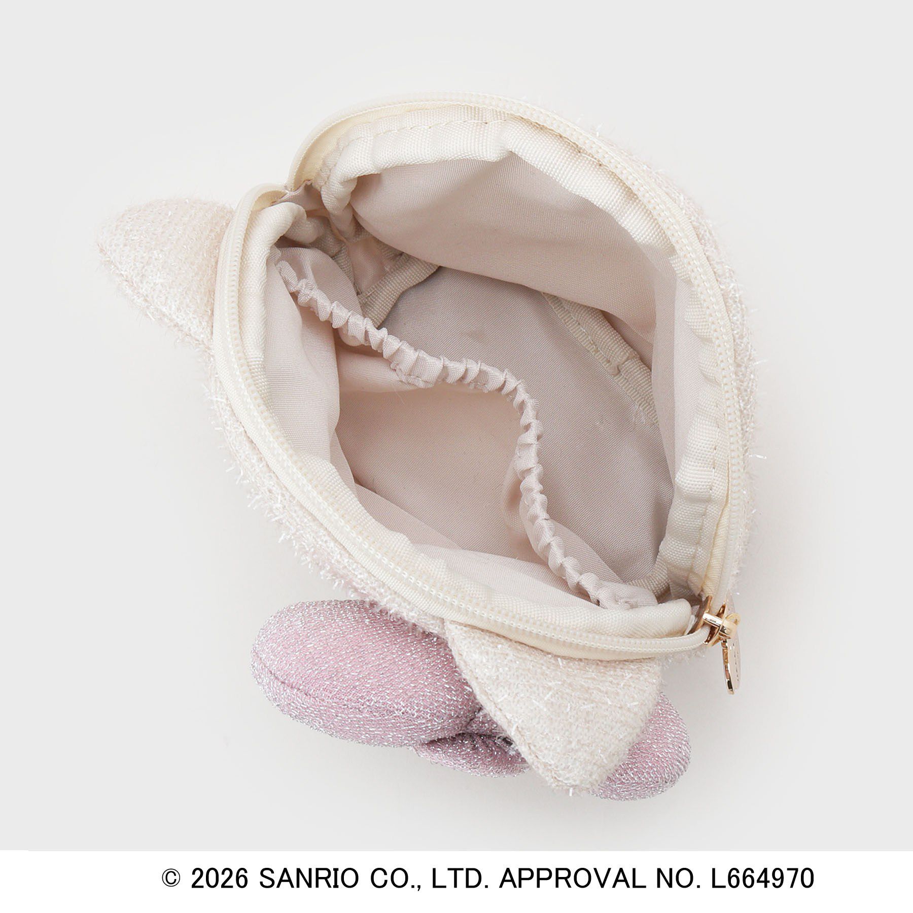 OPAQUE.CLIP「◆【ハローキティ】キラふわフェイス型シェルポーチ」|ポーチ|