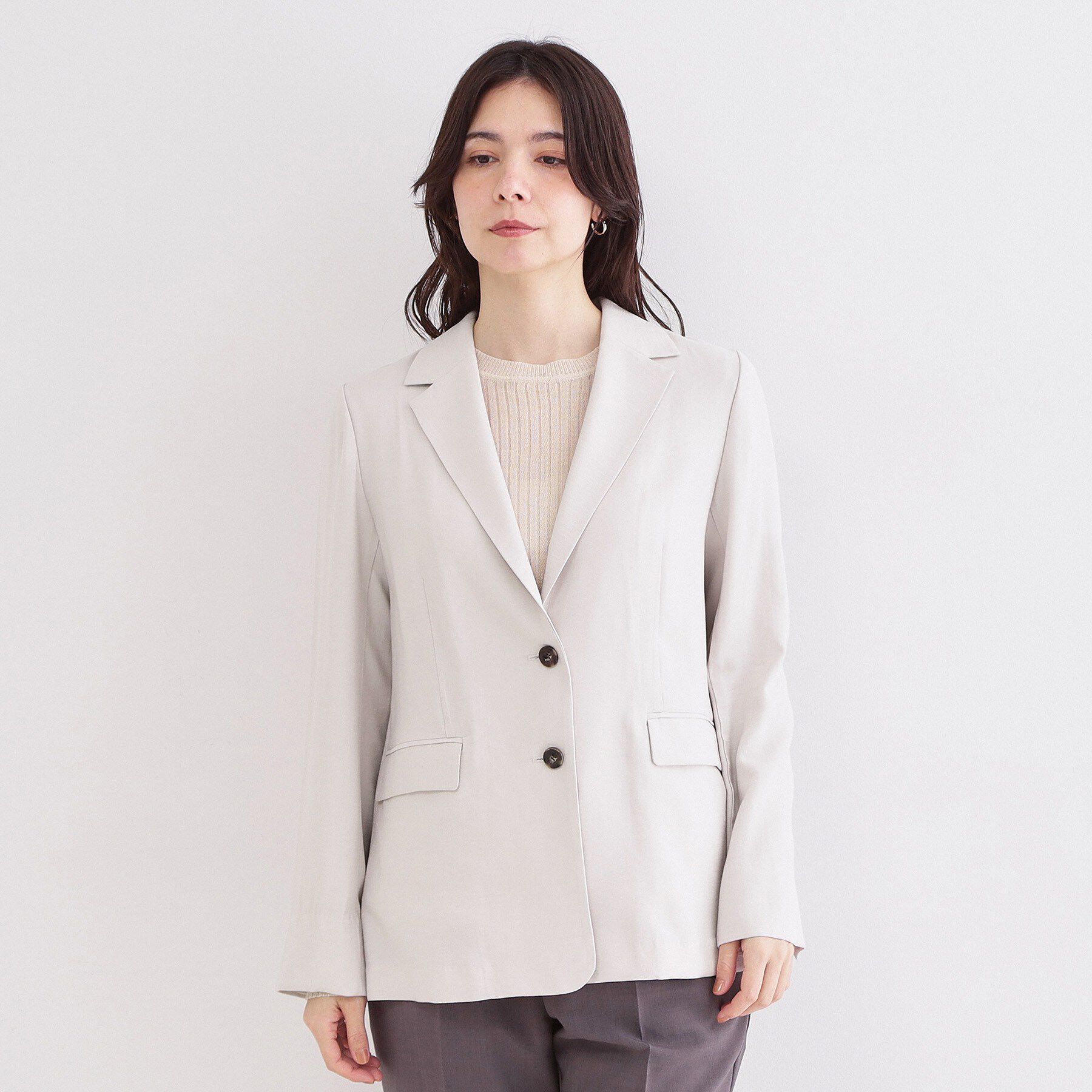 OPAQUE.CLIP「シングルテーラードジャケット【洗える/裏地なし】」|テーラードジャケット|