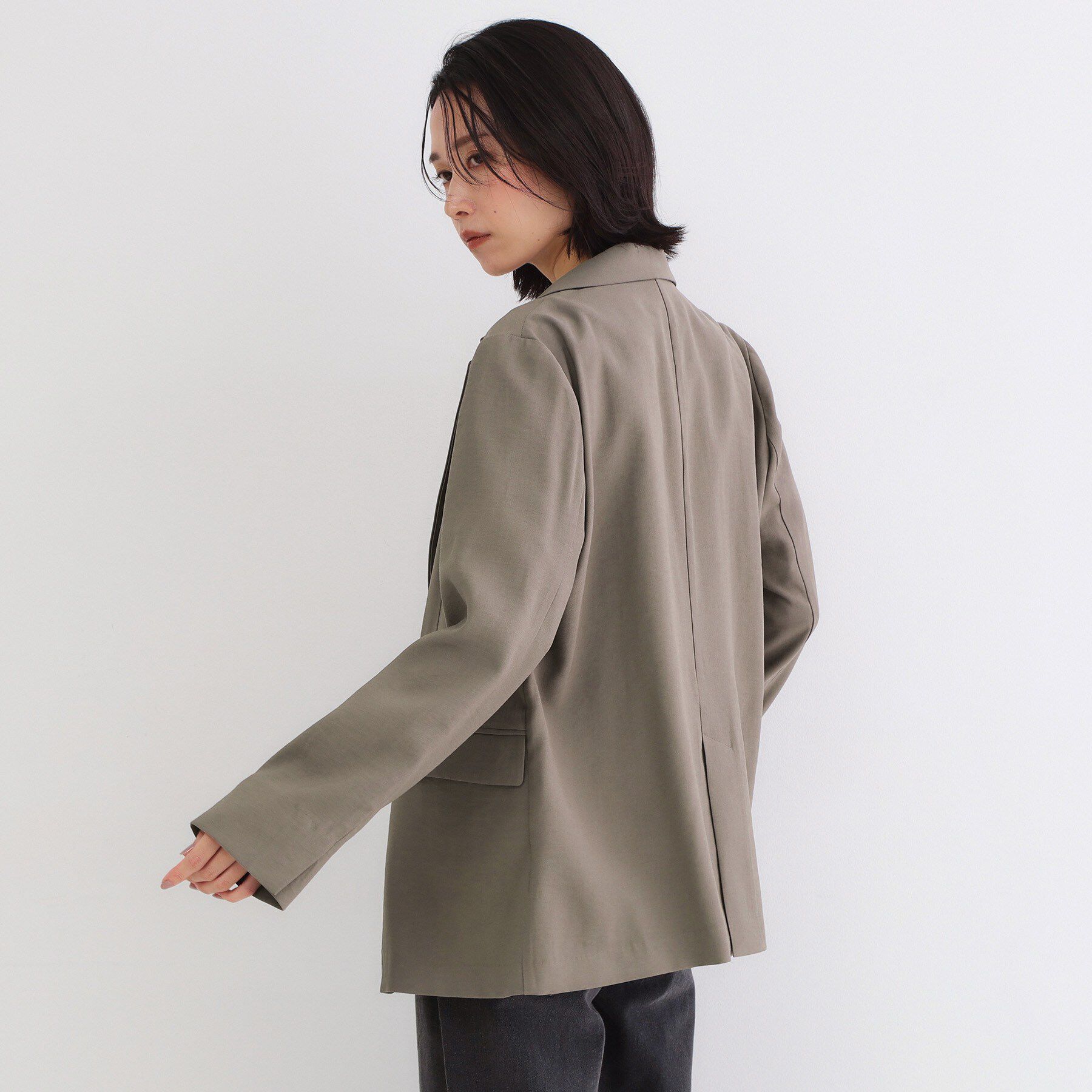 OPAQUE.CLIP「シングルテーラードジャケット【洗える/裏地なし】」|テーラードジャケット|