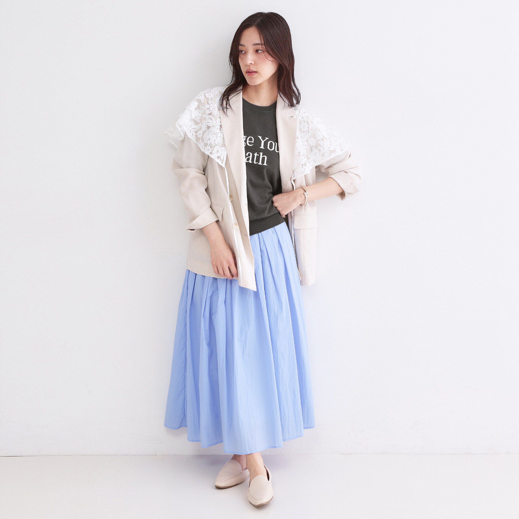 OPAQUE.CLIP「ロゴジャカードニット【洗濯機OK】」|ニット・セーター|