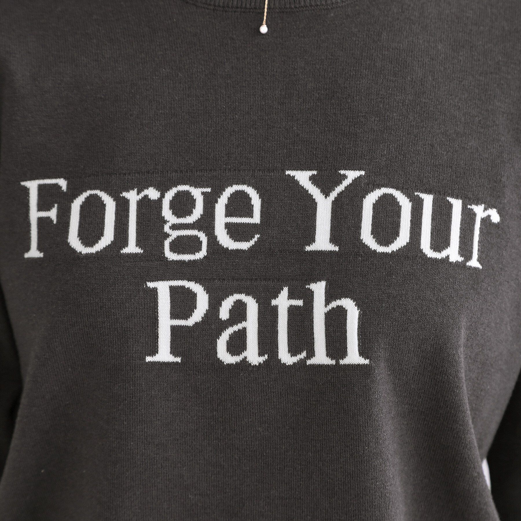 OPAQUE.CLIP「ロゴジャカードニット【洗濯機OK】」|ニット・セーター|