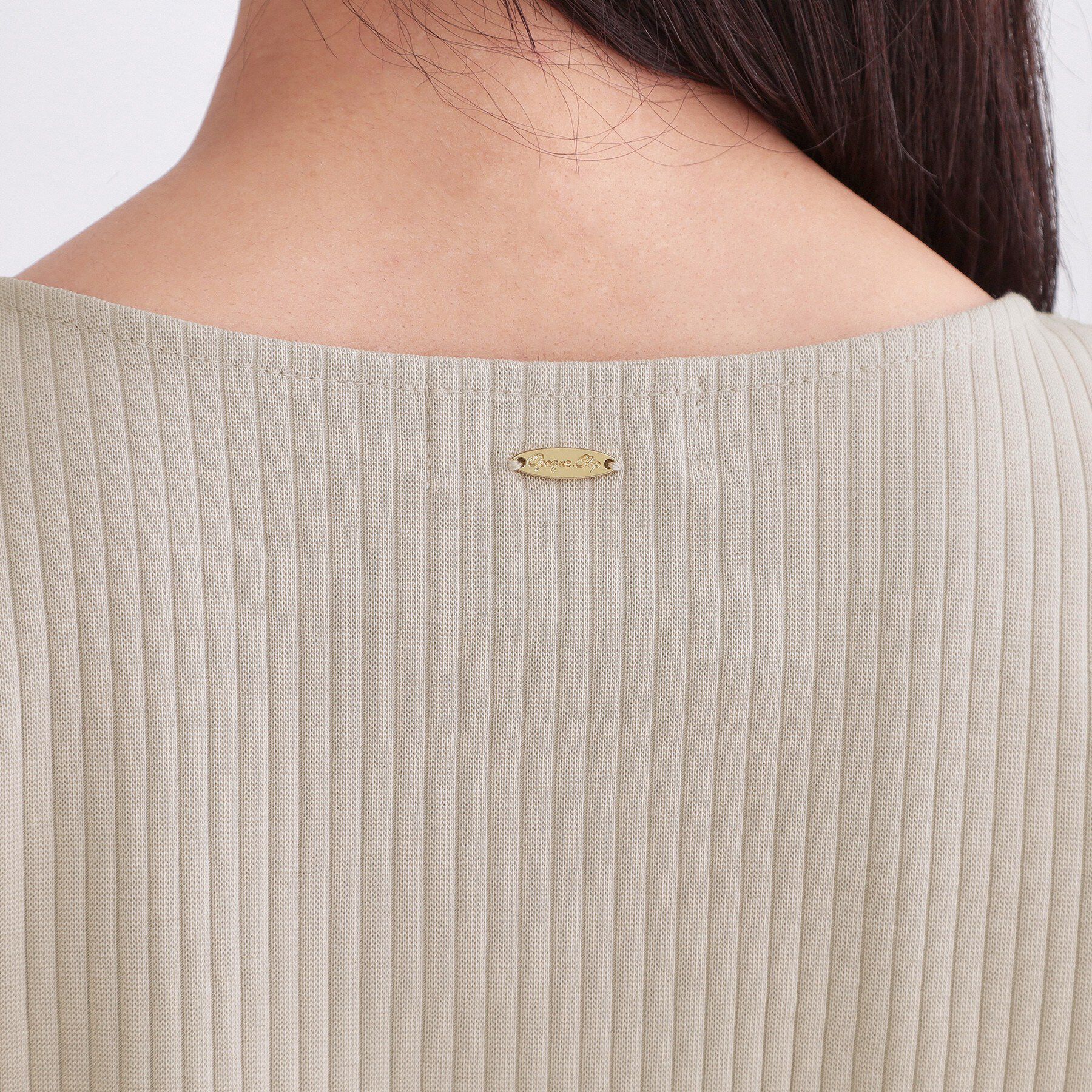 OPAQUE.CLIP「ベーシックリブボートネックカットソー【洗濯機OK】」|Tシャツ・カットソー|