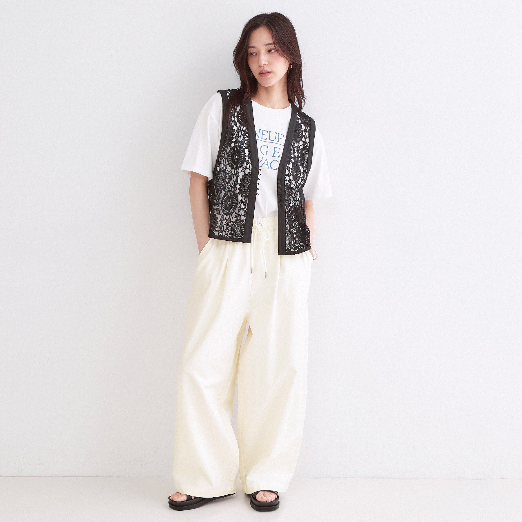 OPAQUE.CLIP「バレルレッグイージーパンツ【洗濯機OK】」|その他|