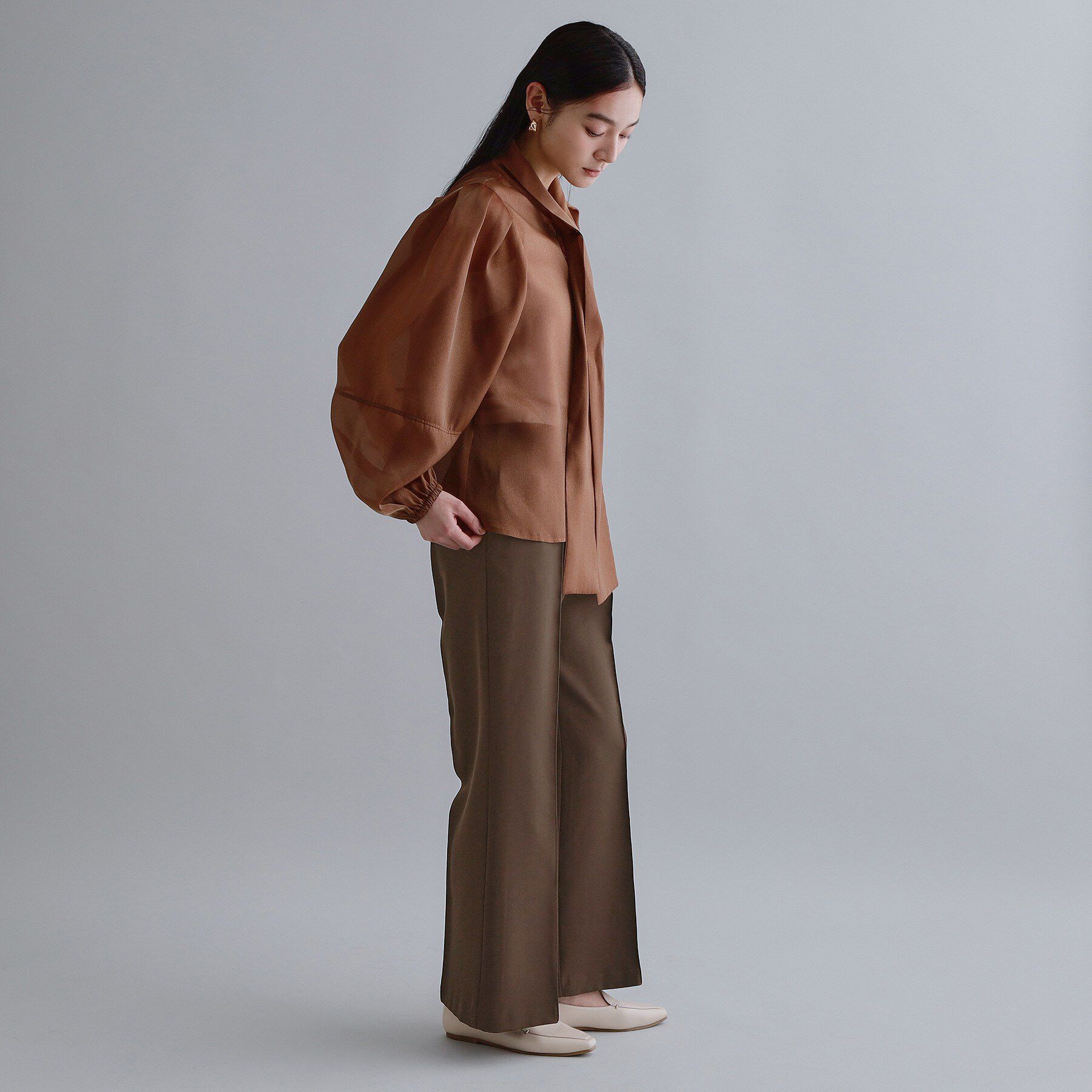 OPAQUE.CLIP「【es】ストレッチピンタックフレアパンツ【洗濯機OK/抗ピル】」|その他|