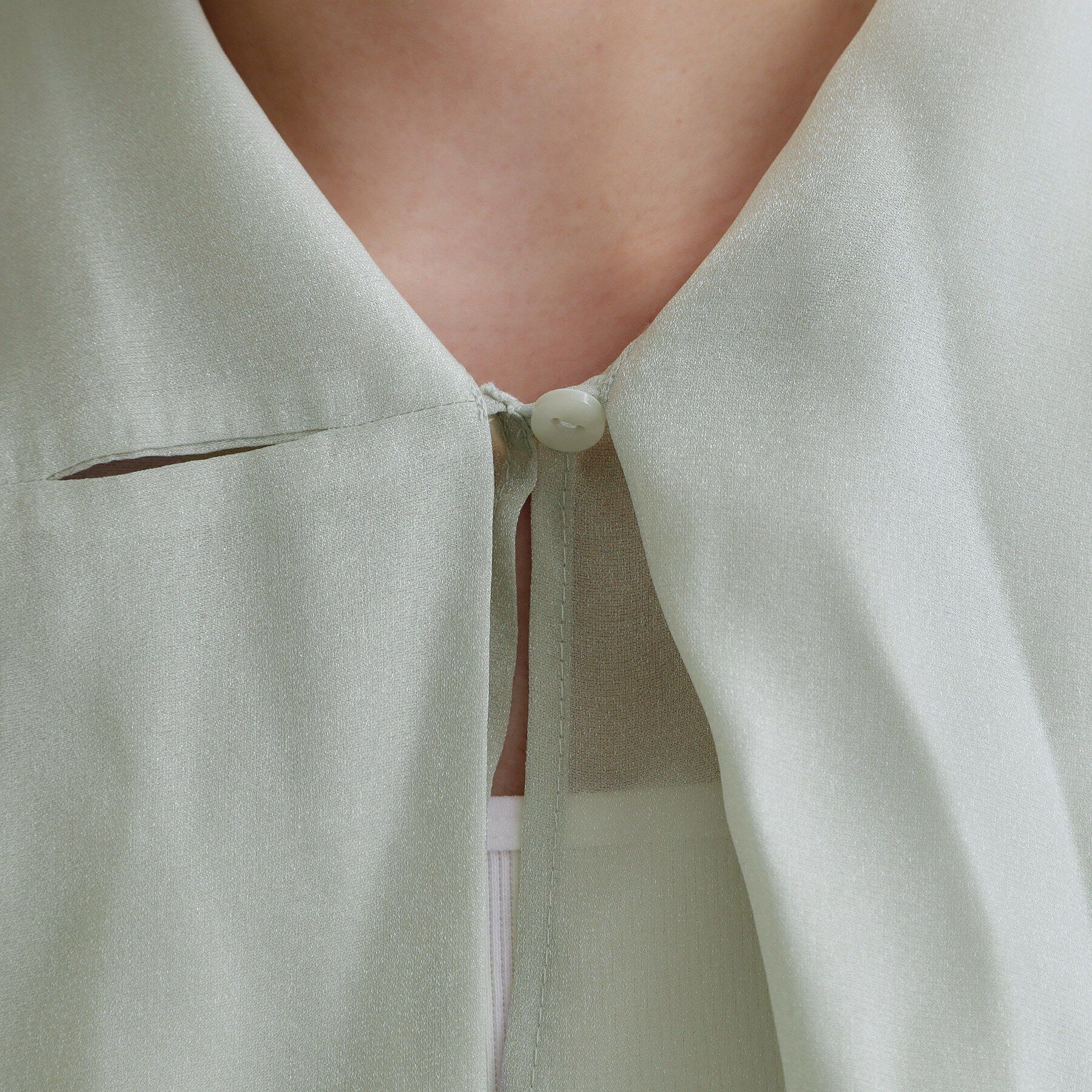 OPAQUE.CLIP「【es】オーガンジーボウタイブラウス【洗濯機OK】」|シャツ・ブラウス|