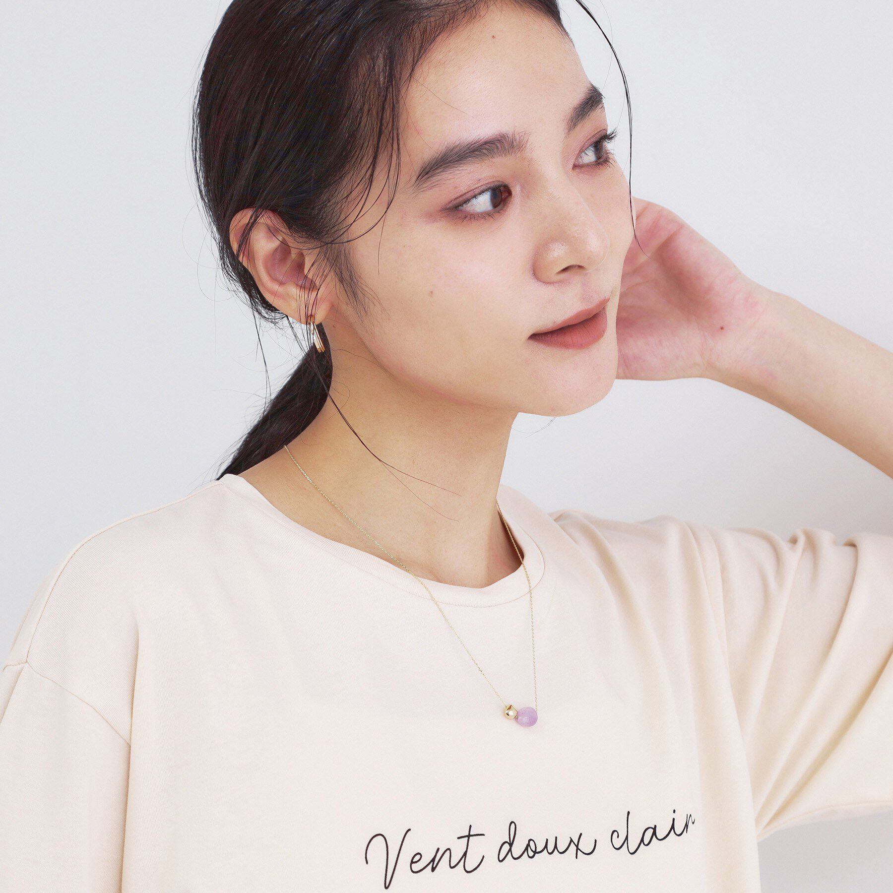 OPAQUE.CLIP「天然石&times;メタルスライドネックレス」|ネックレス|