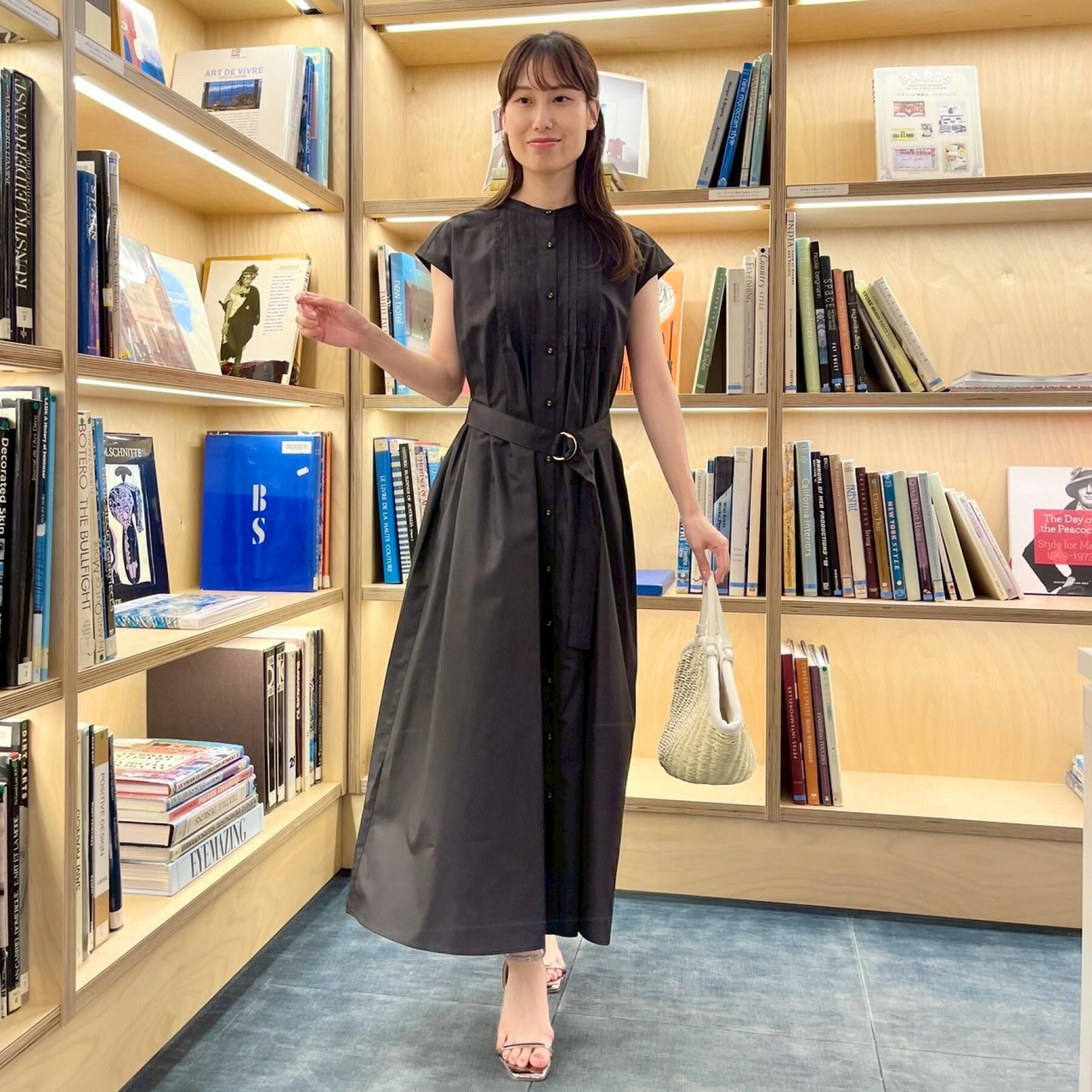 Couture broach「【Aライン・細見え】フロントタックシャツワンピース」|ワンピース|