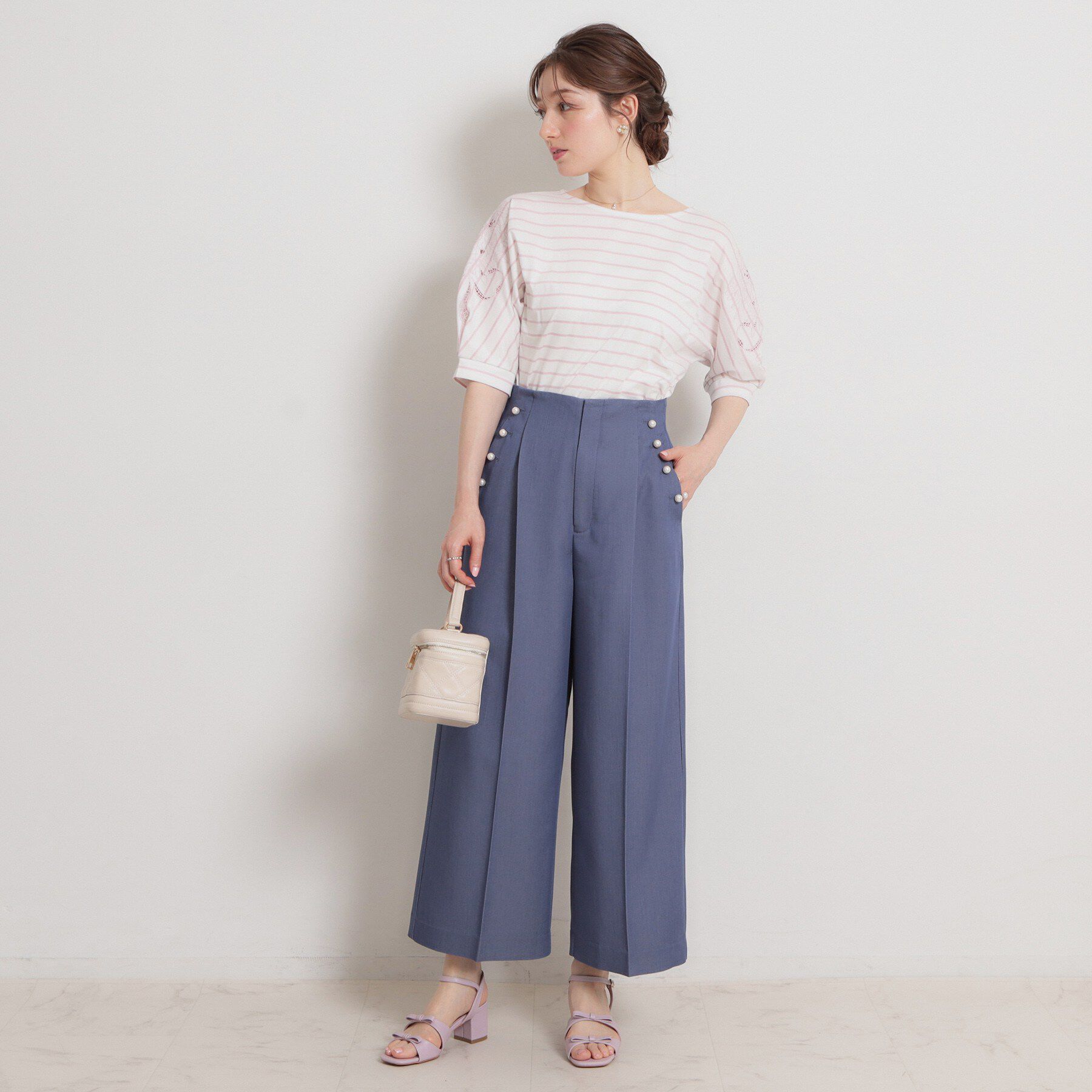 Couture broach「60シルケットエンブロドルマントップス」|Tシャツ・カットソー|