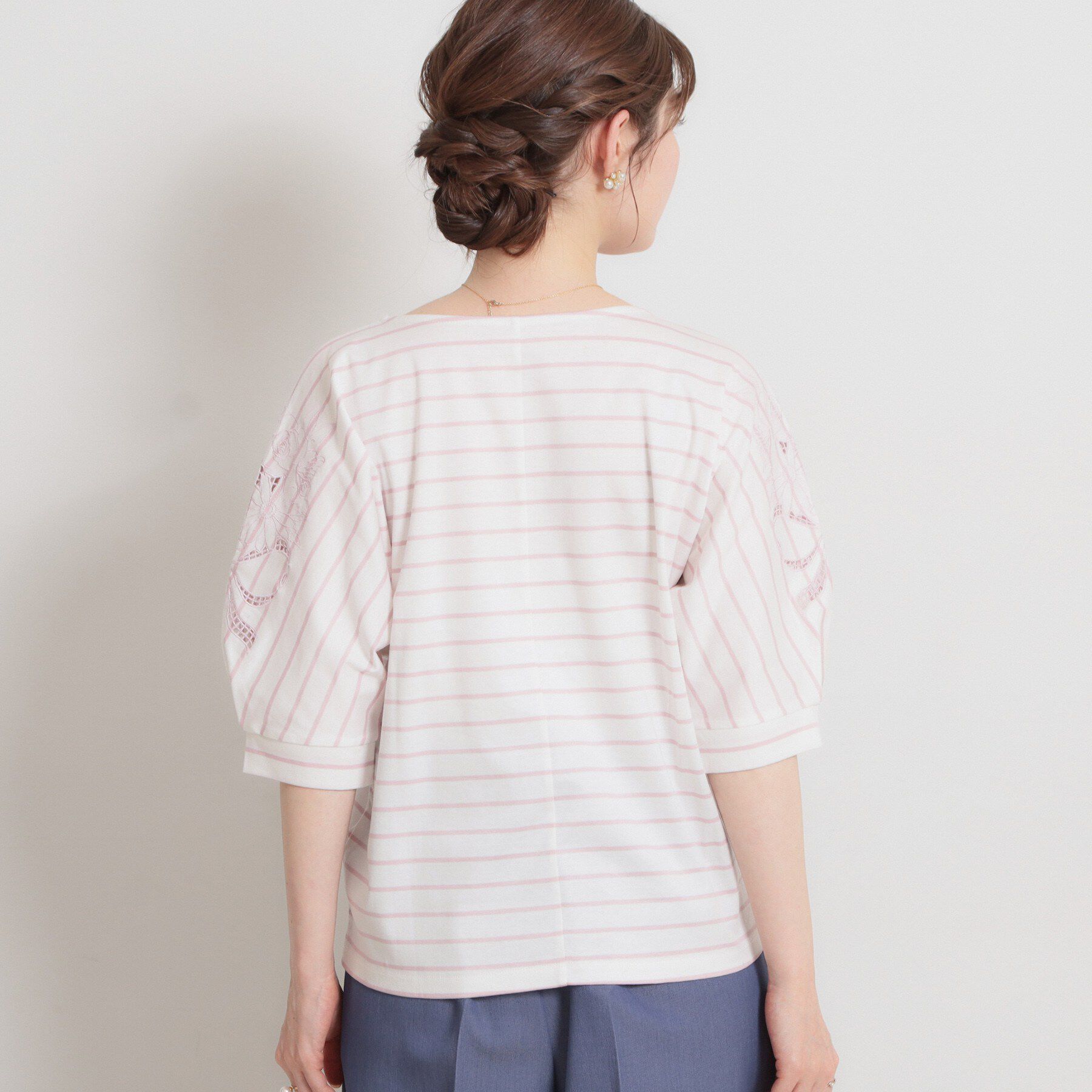 Couture broach「60シルケットエンブロドルマントップス」|Tシャツ・カットソー|