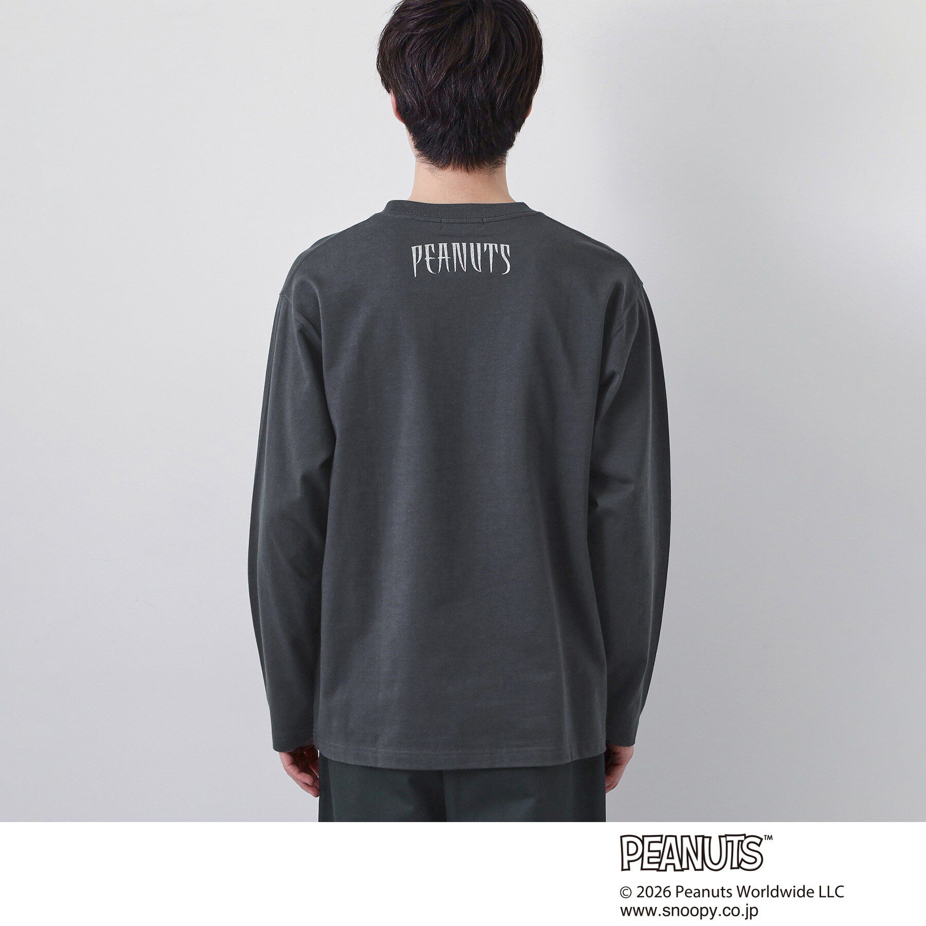 THE SHOP TK「PEANUTS ／ ピーナッツ スヌーピー ヴィンテージ風プリント長袖Tシャツ」|Tシャツ・カットソー|