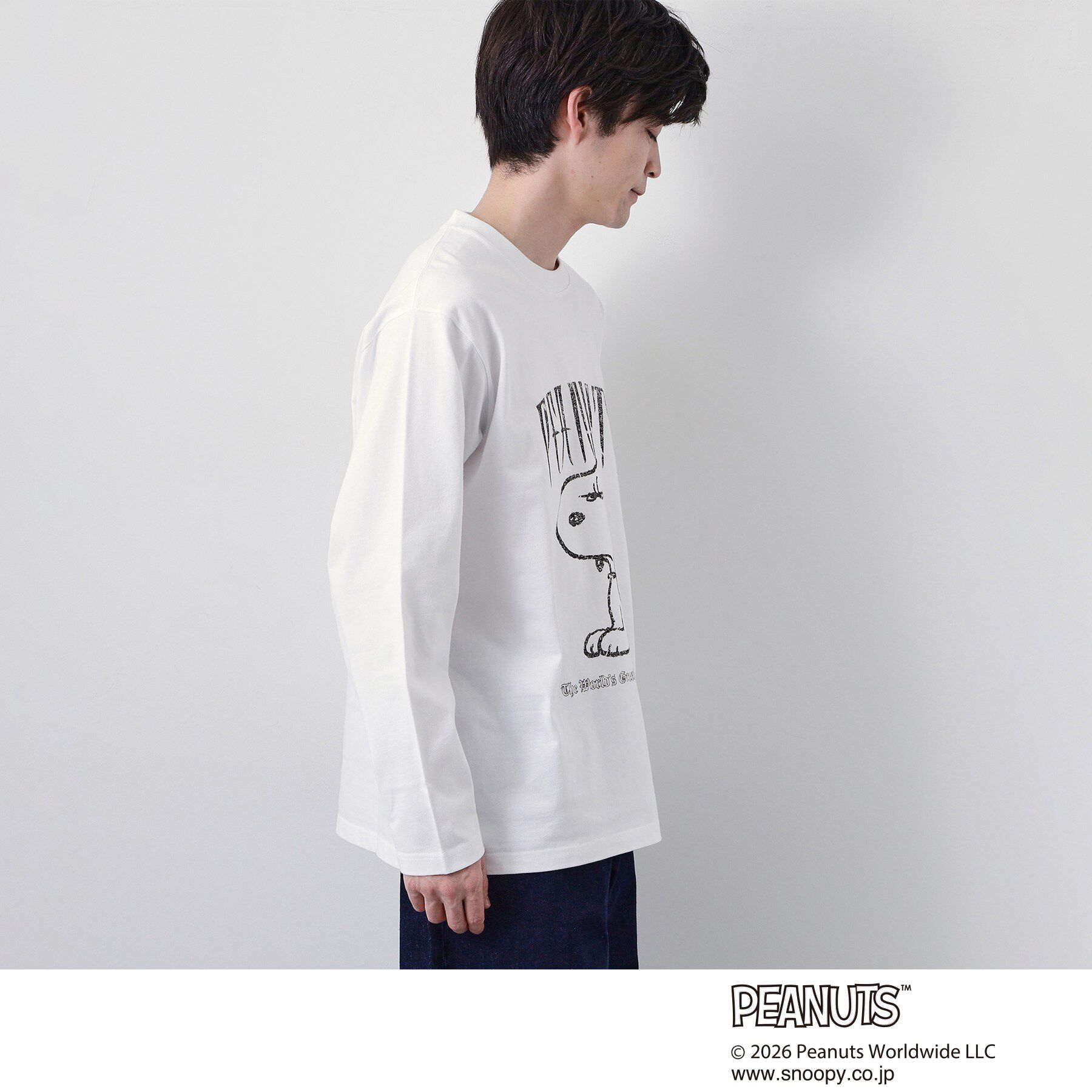 THE SHOP TK「PEANUTS ／ ピーナッツ スヌーピー ヴィンテージ風プリント長袖Tシャツ」|Tシャツ・カットソー|