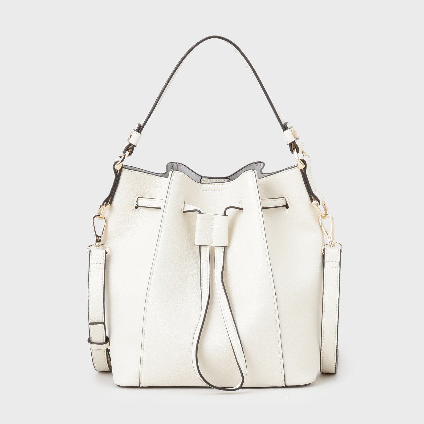 THE SHOP TK「巾着ショルダーバッグ」|ショルダー・メッセンジャー|アイボリー(004)