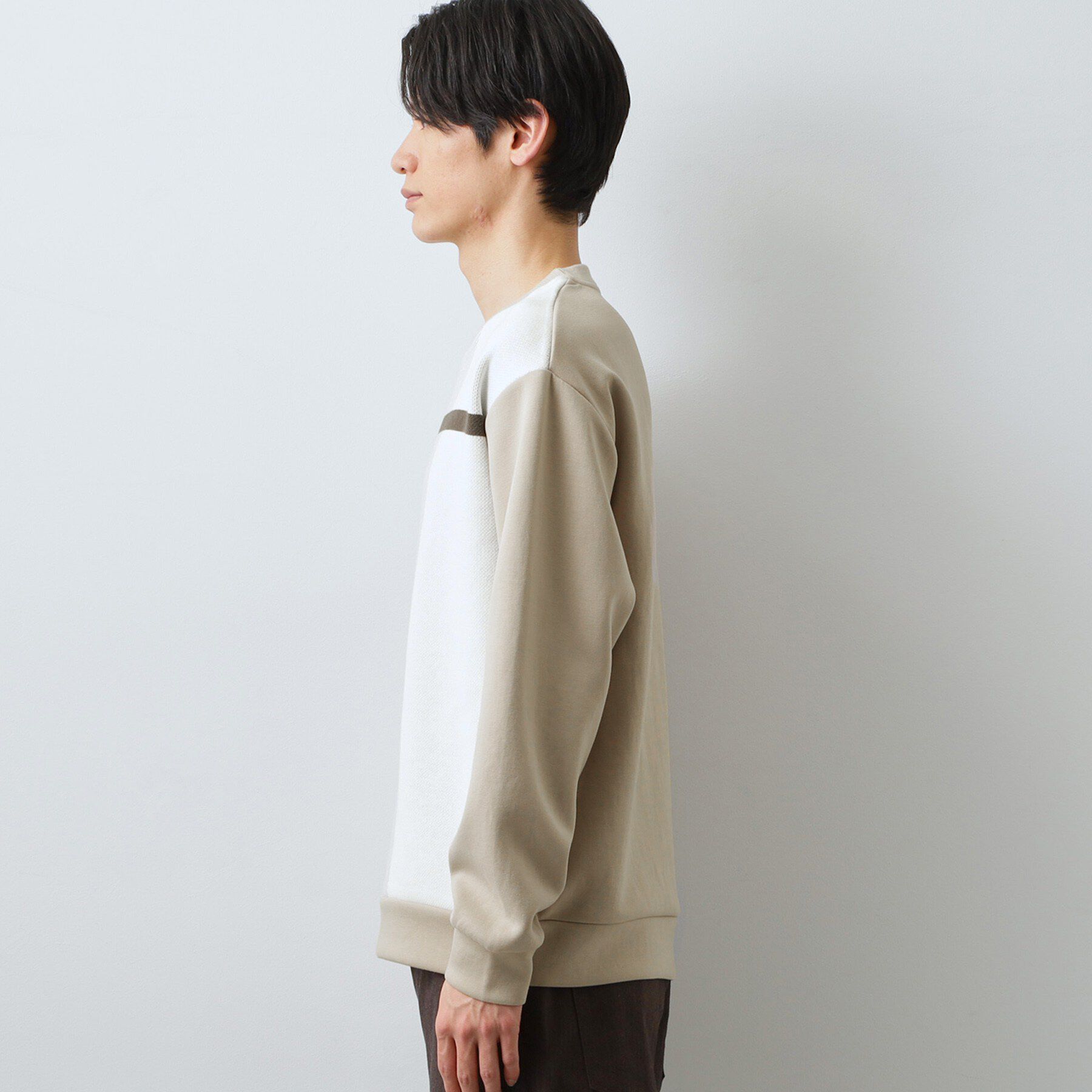 THE SHOP TK「チェック柄ダンボール スウェット 洗濯機OK」|Tシャツ・カットソー|